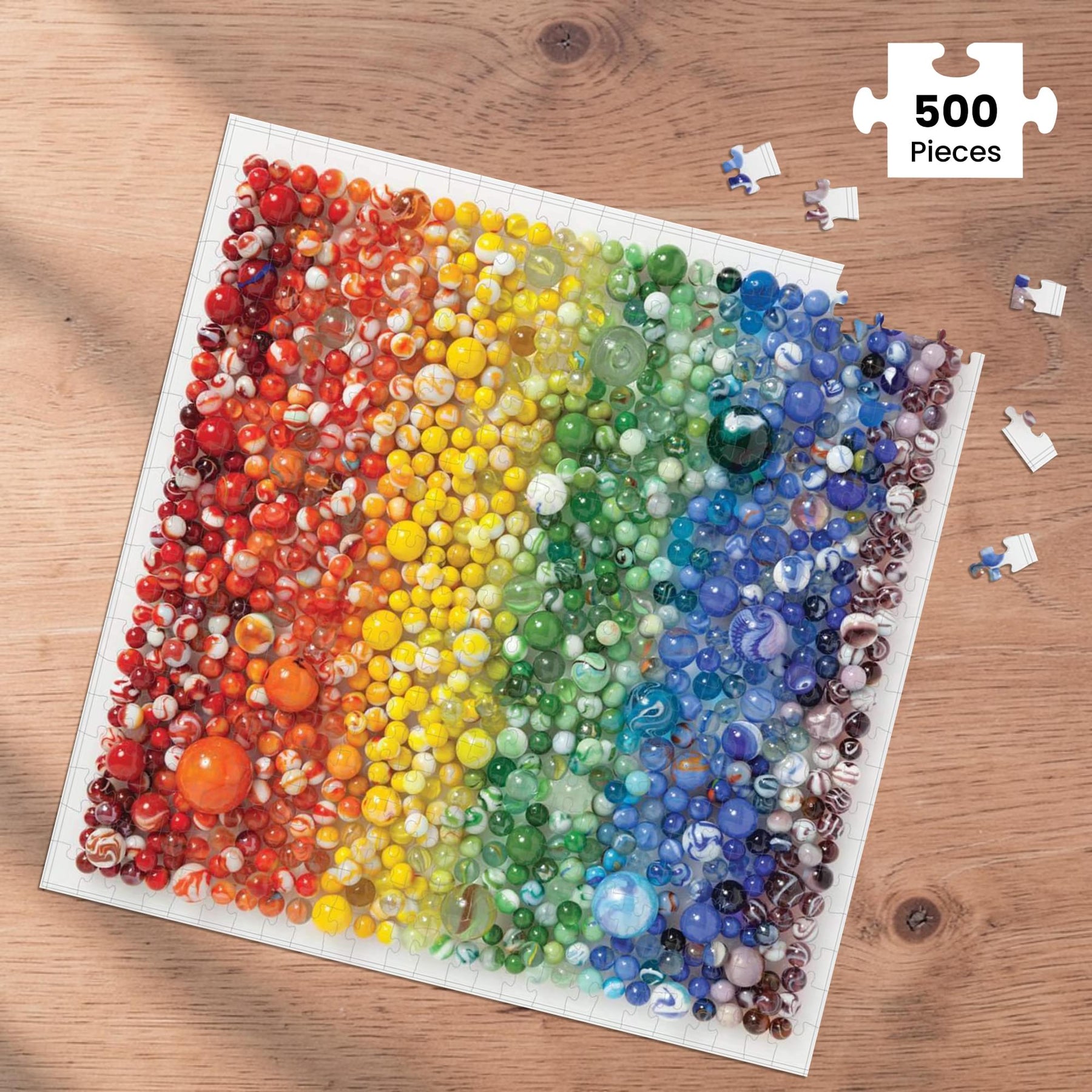 Rainbow Marbles 500-Piece Jigsaw Puzzle