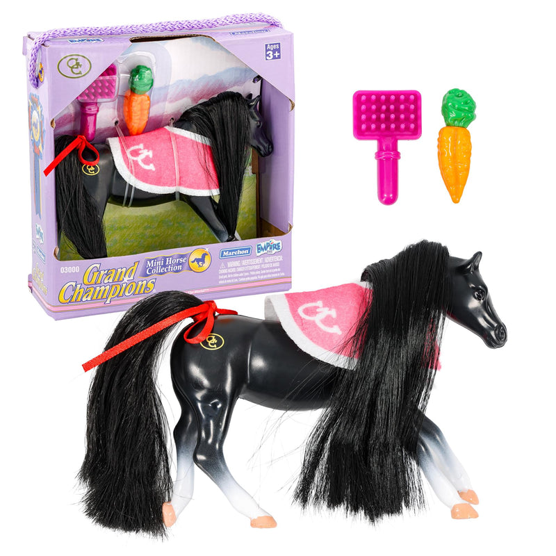 Grand Champions Mini Horse Collection Foal Figure | Black Thoroughbred