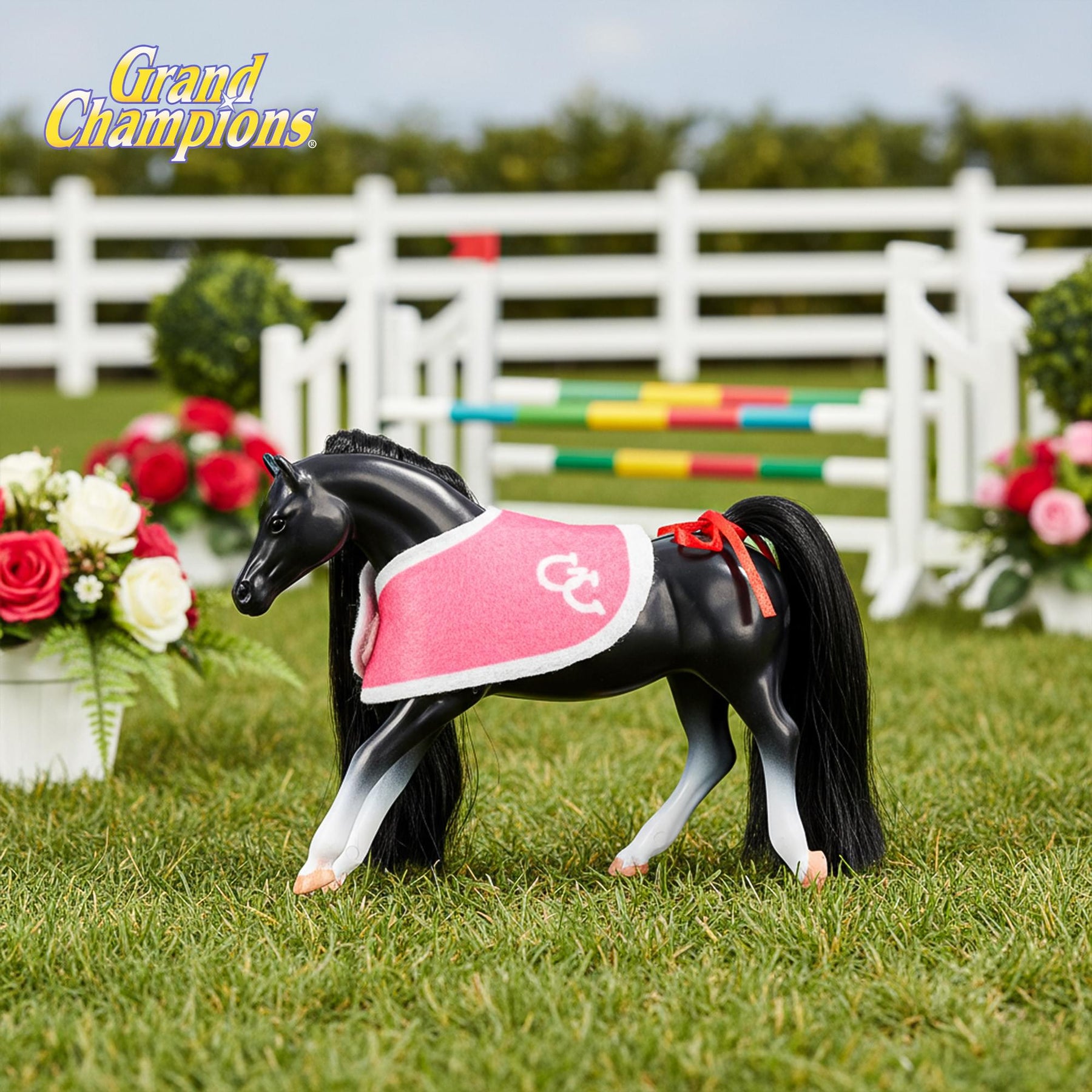 Grand Champions Mini Horse Collection Foal Figure | Black Thoroughbred
