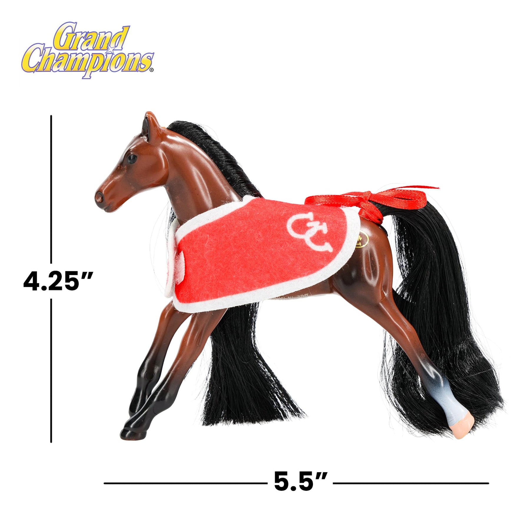 Grand Champions Mini Horse Collection Foal Figure | Dark Bay Tennessee Walker