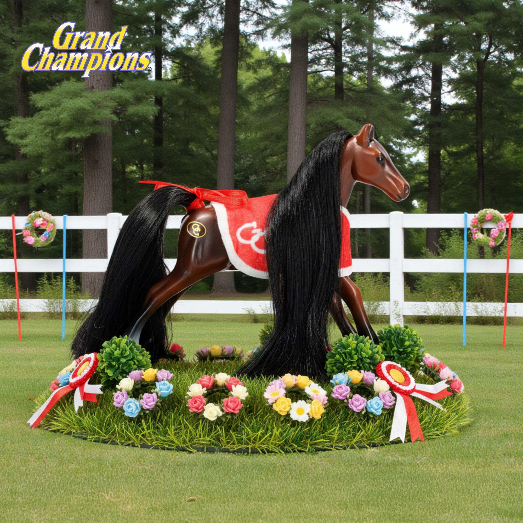 Grand Champions Mini Horse Collection Foal Figure | Dark Bay Tennessee Walker