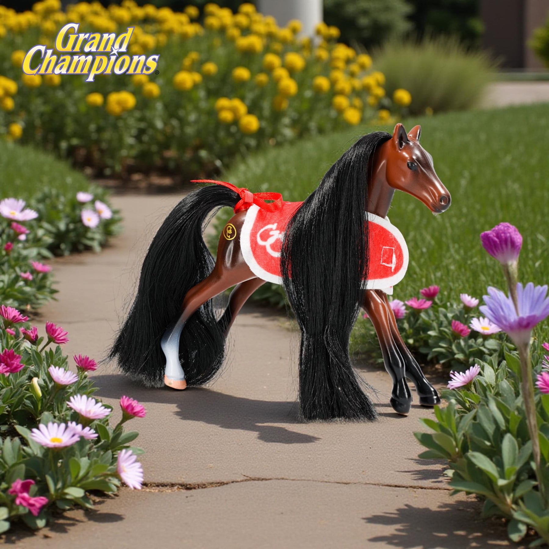 Grand Champions Mini Horse Collection Foal Figure | Dark Bay Tennessee Walker