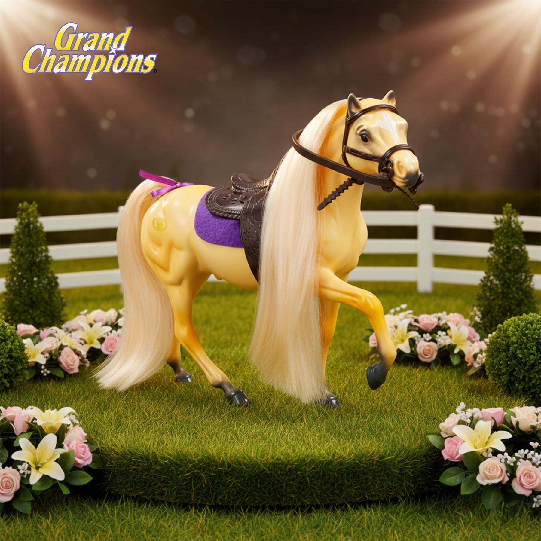 Grand Champions Premium Stallion Collection Horse Figure | Palomino Morgan