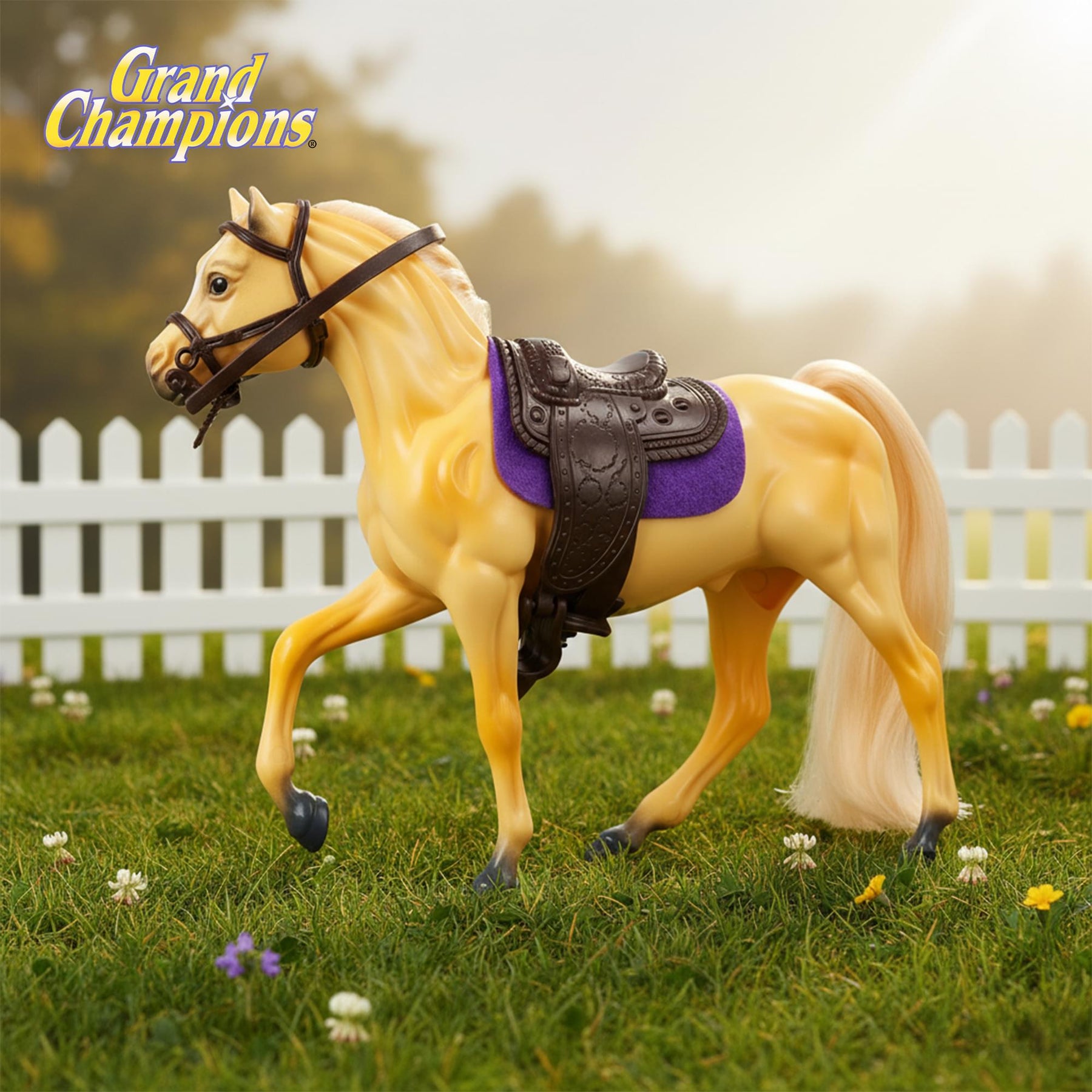 Grand Champions Premium Stallion Collection Horse Figure | Palomino Morgan