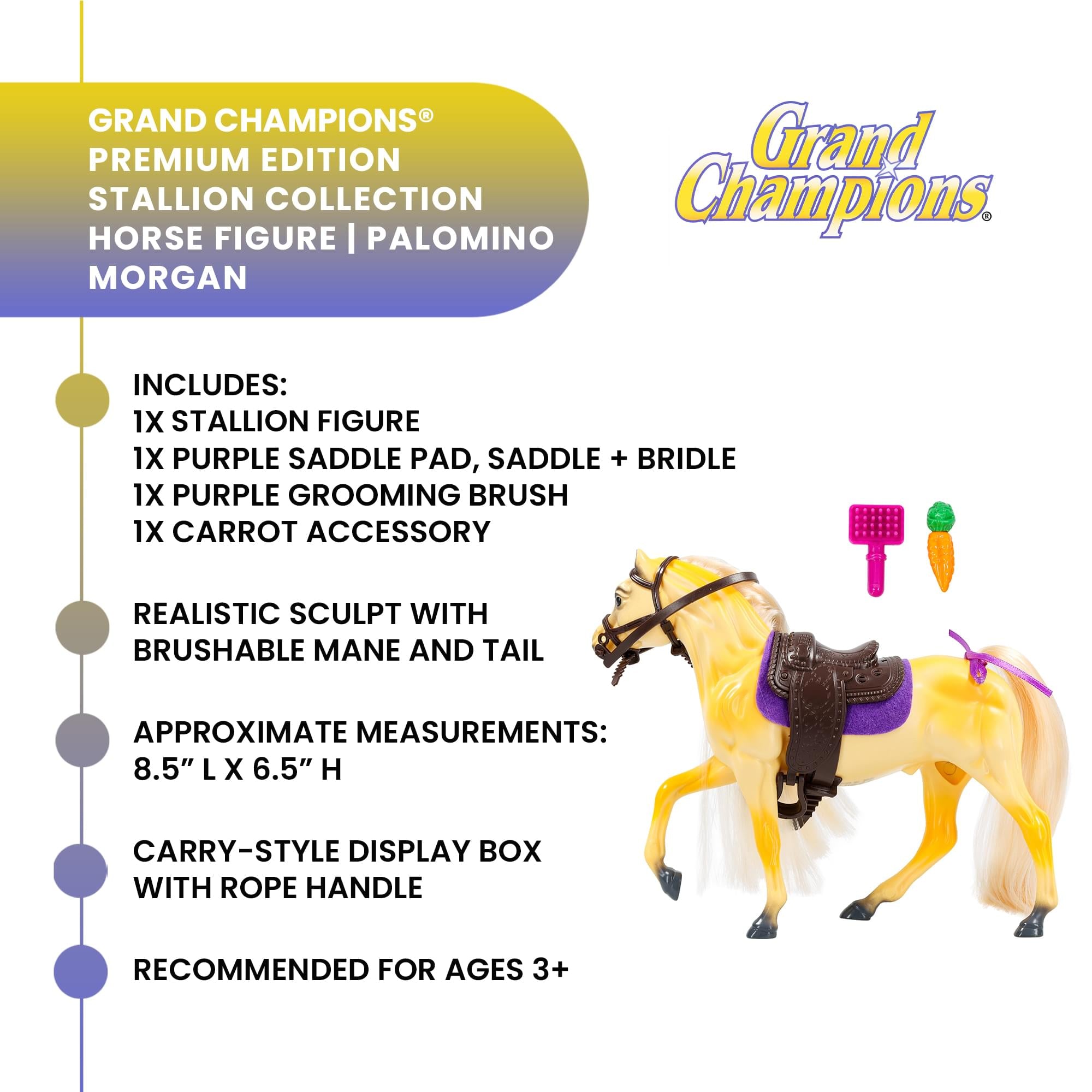 Grand Champions Premium Stallion Collection Horse Figure | Palomino Morgan