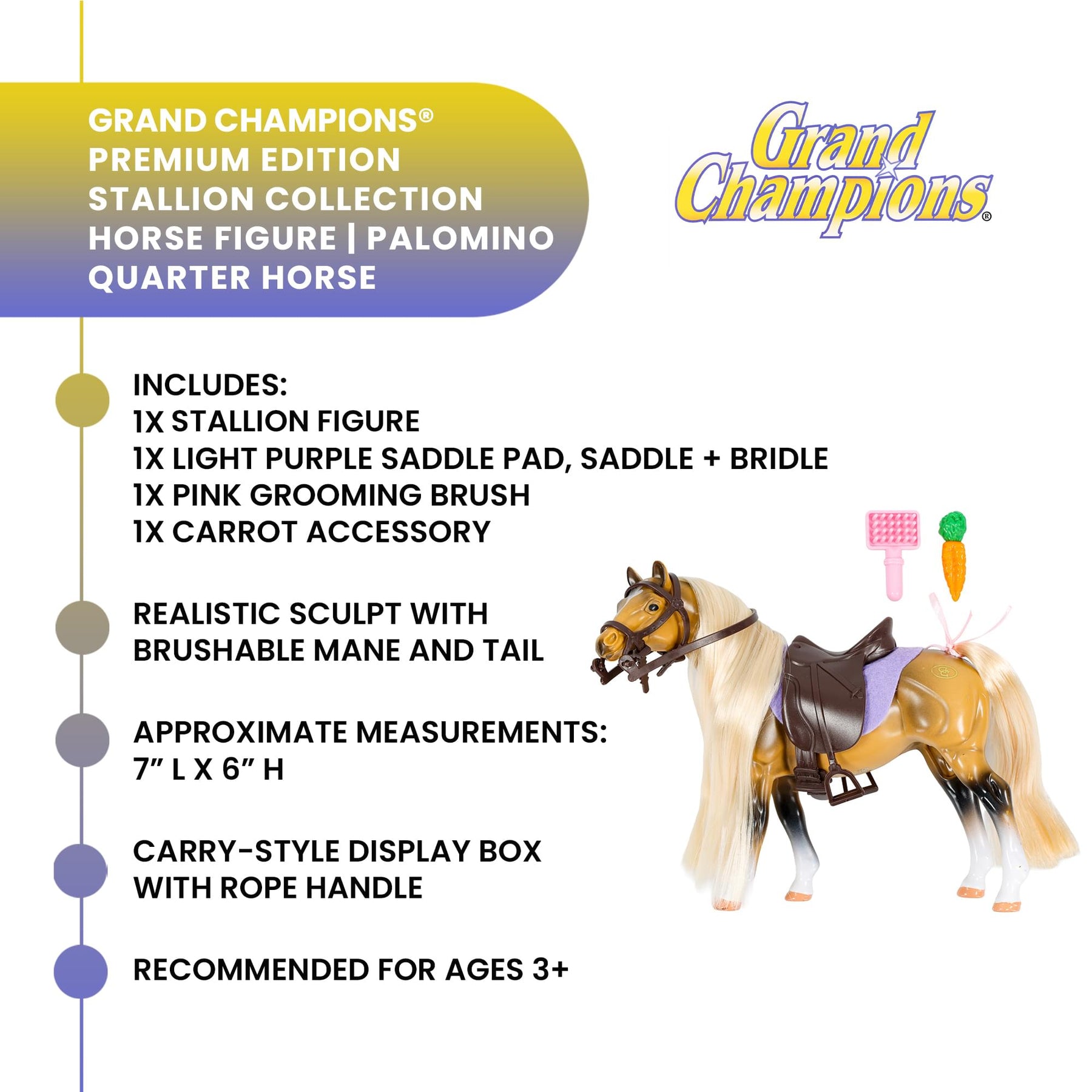 Grand Champions Stallion Collection Horse Figure | Palomino Quarter Horse