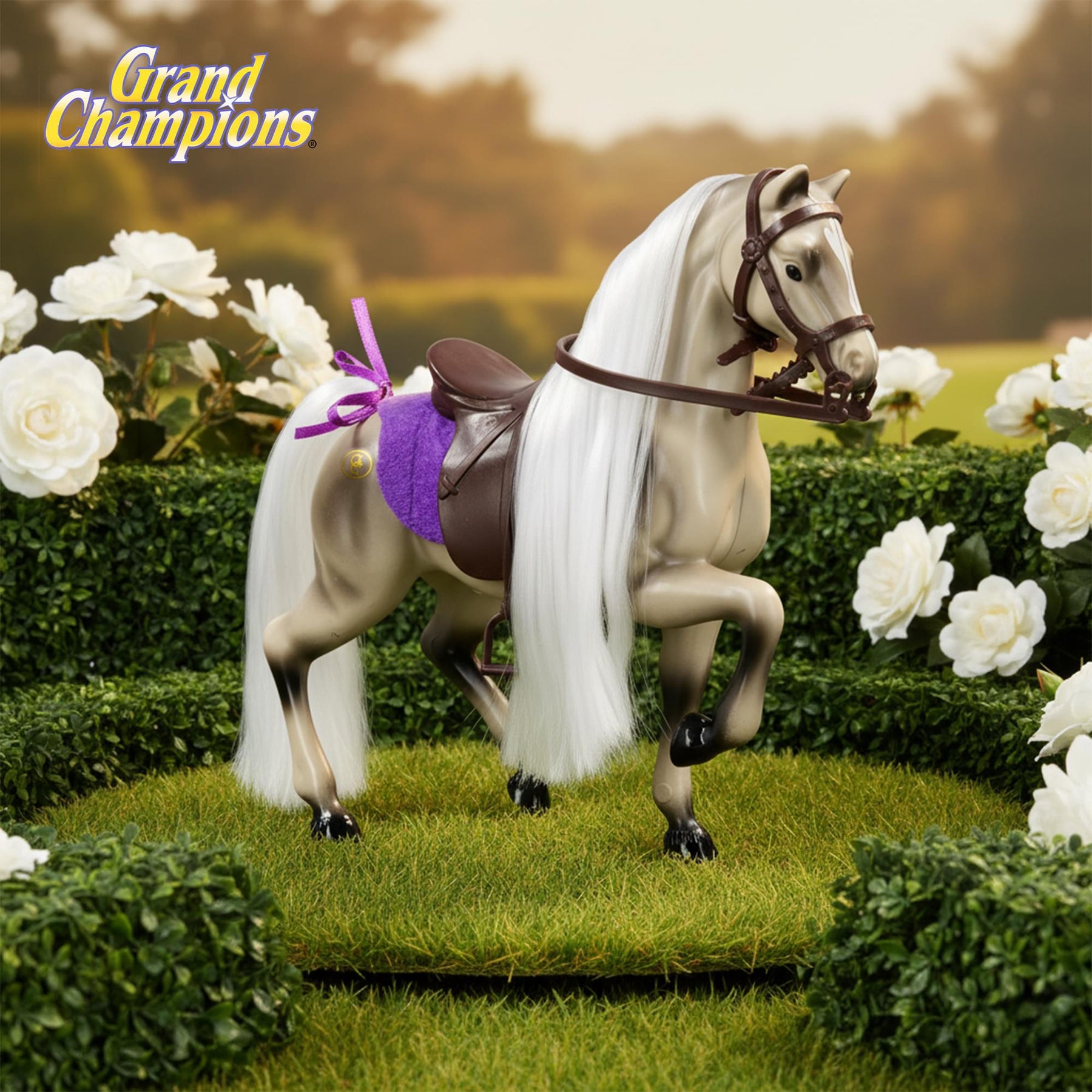 Grand Champions Premium Edition Stallion Collection Grey Warmblood Horse Figure