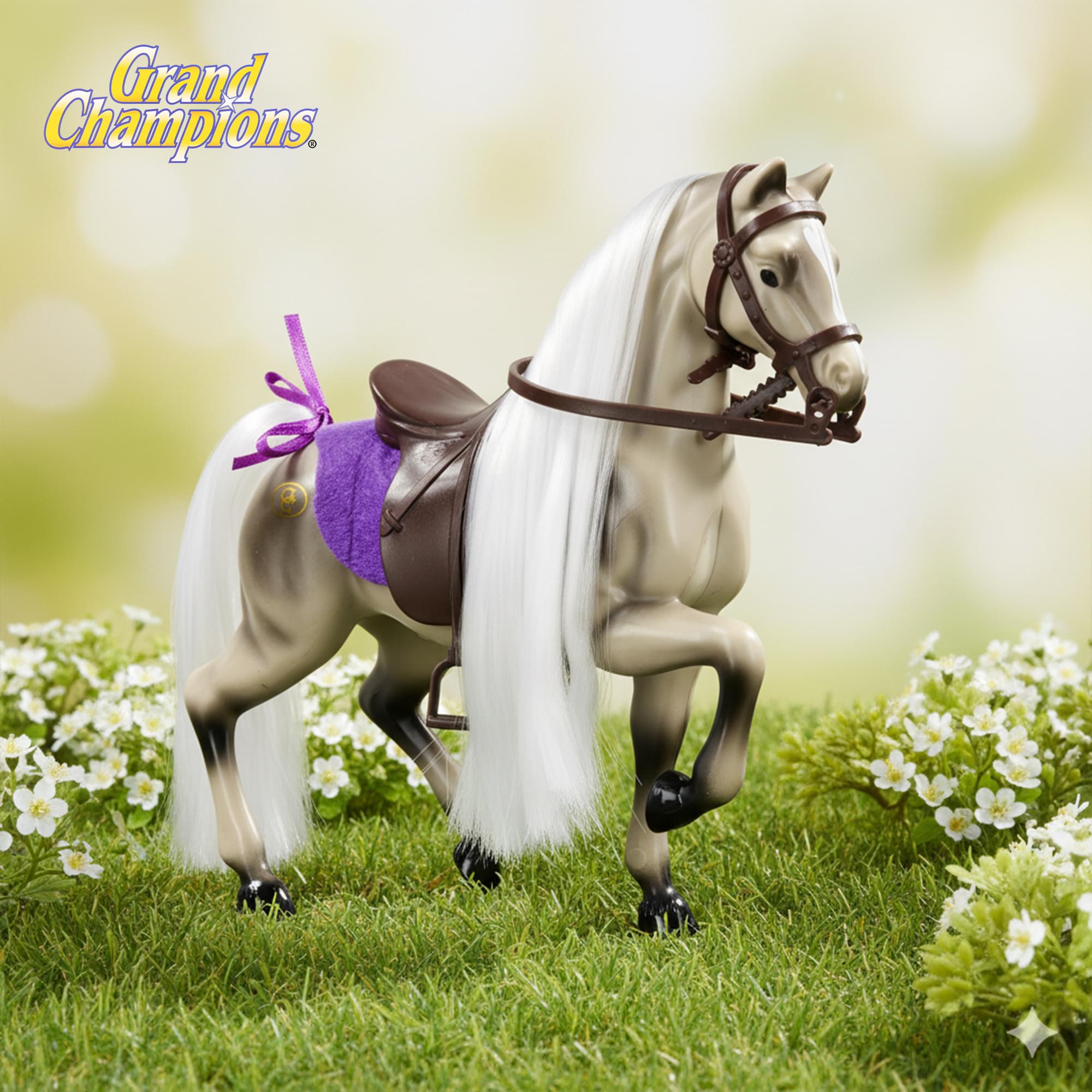 Grand Champions Premium Edition Stallion Collection Grey Warmblood Horse Figure