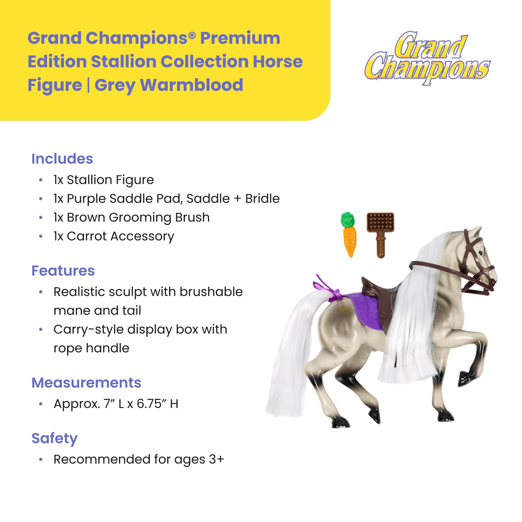 Grand Champions Premium Edition Stallion Collection Grey Warmblood Horse Figure