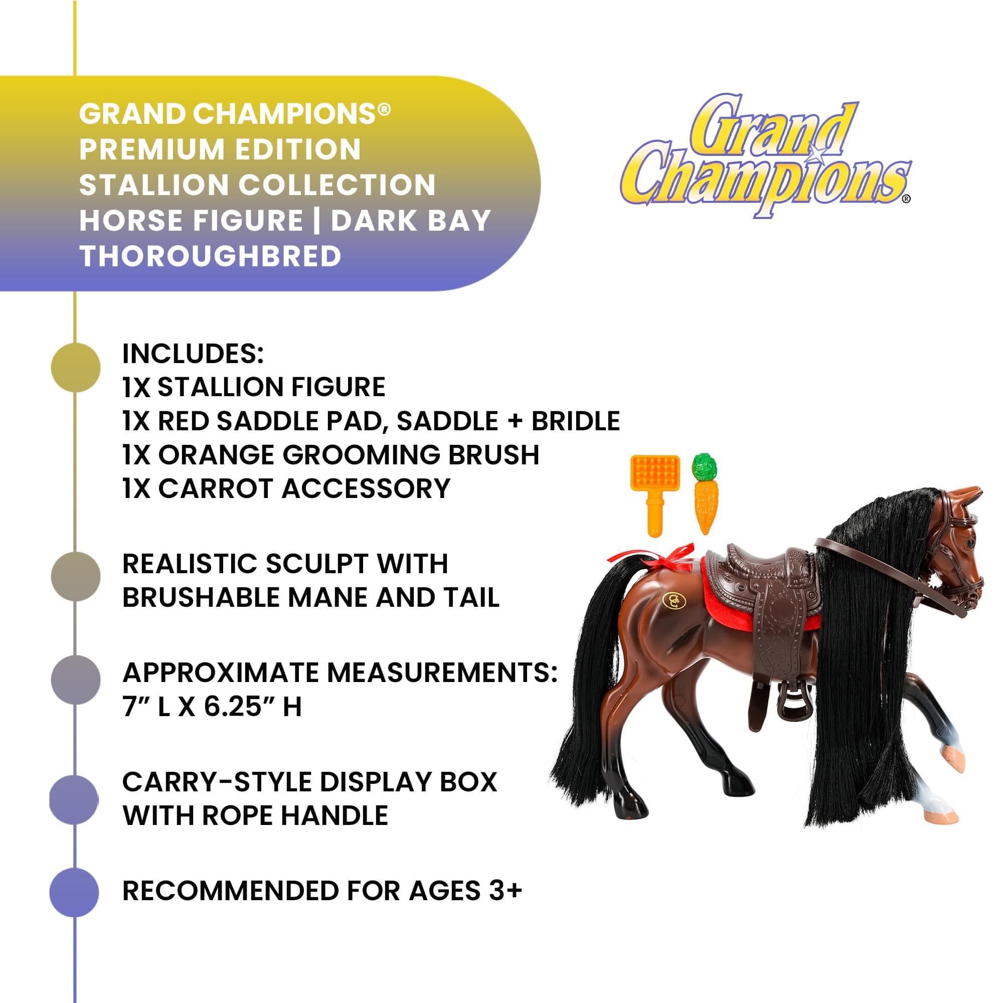 Grand Champions Premium Stallion Collection Horse Figure | Dark Bay Thoroughbred