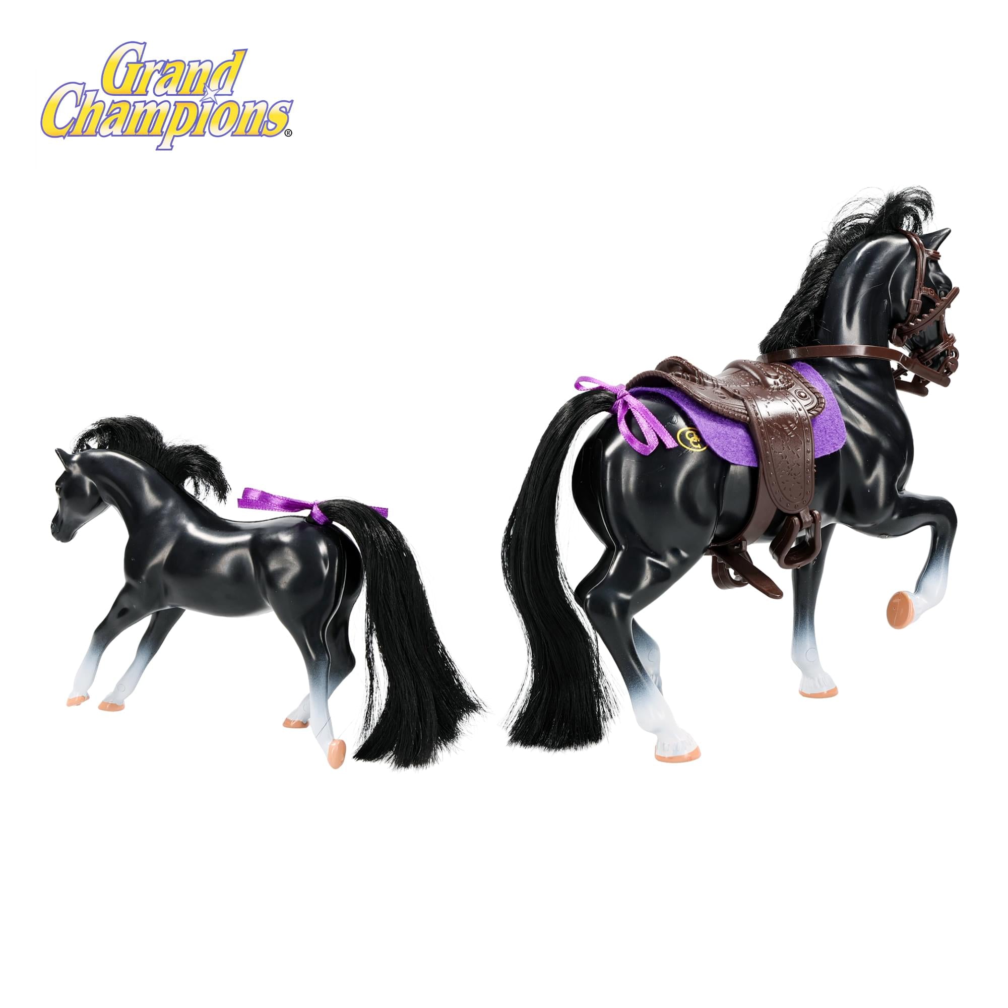Grand Champions Premium Stallion Collection Set Of 2 | Black Warmblood