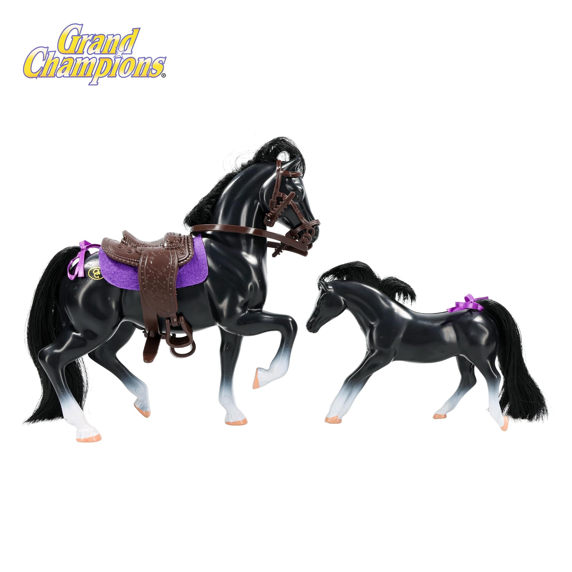 Grand Champions Premium Stallion Collection Set Of 2 | Black Warmblood