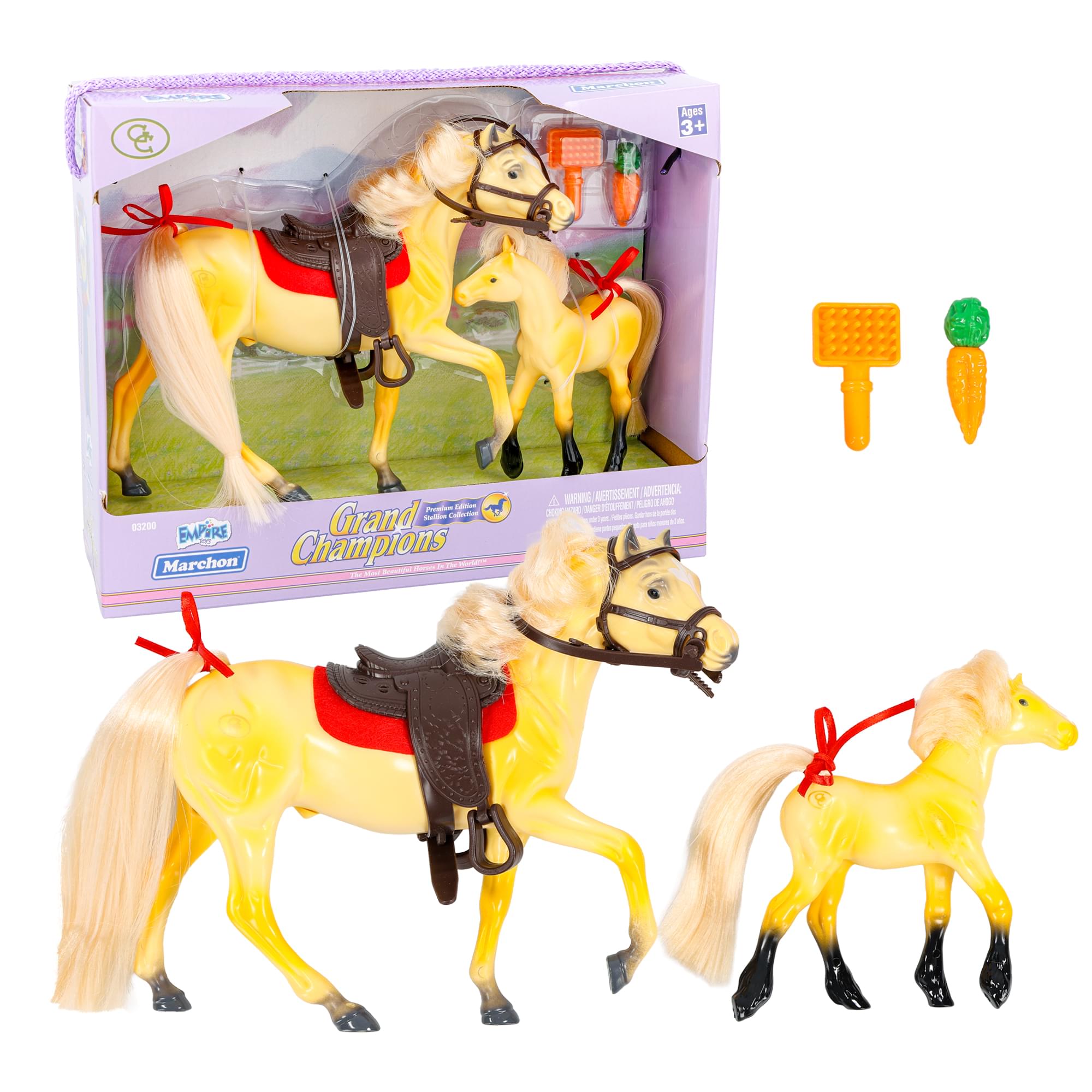 Grand Champions Premium Stallion Collection Set Of 2 | Palomino Morgan