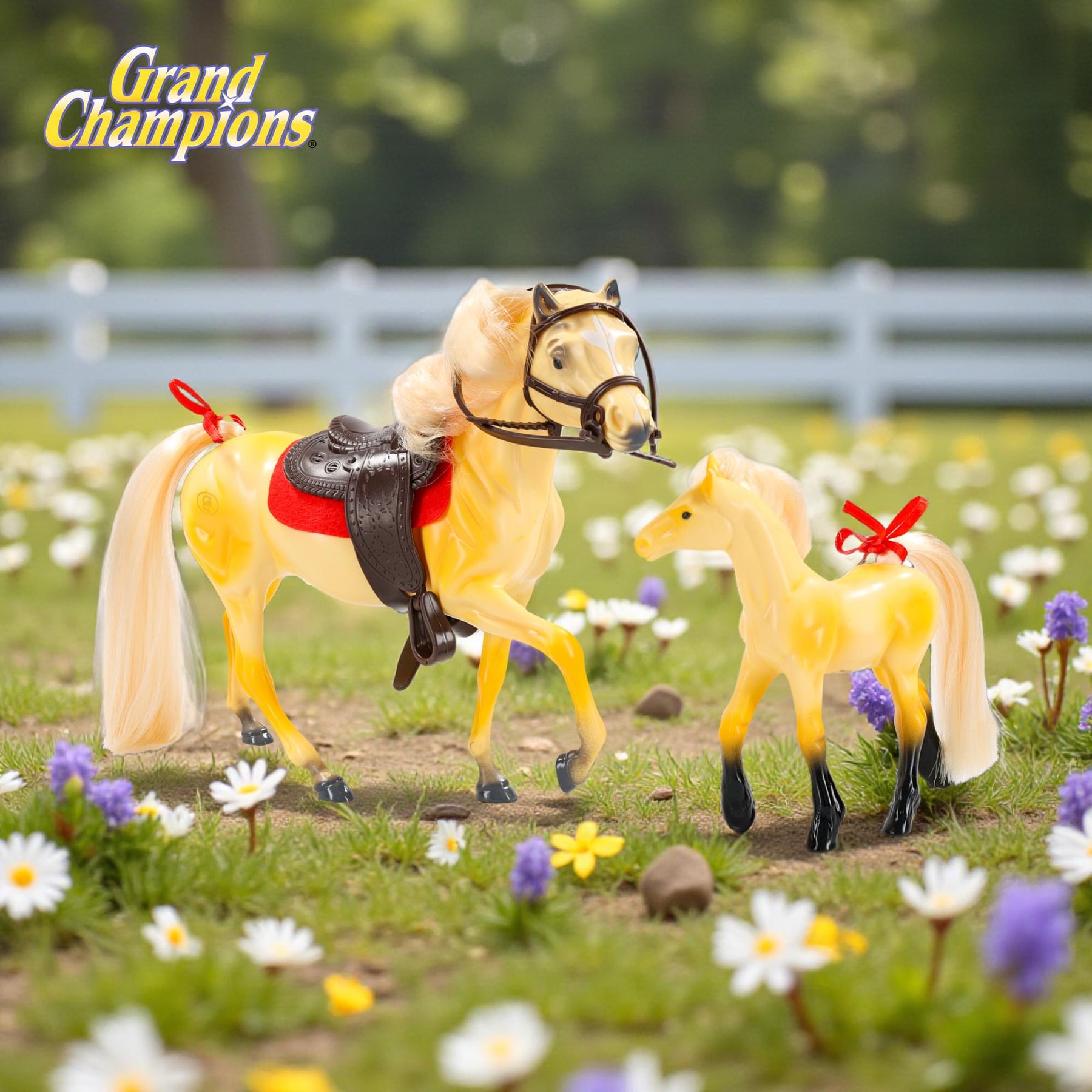 Grand Champions Premium Stallion Collection Set Of 2 | Palomino Morgan