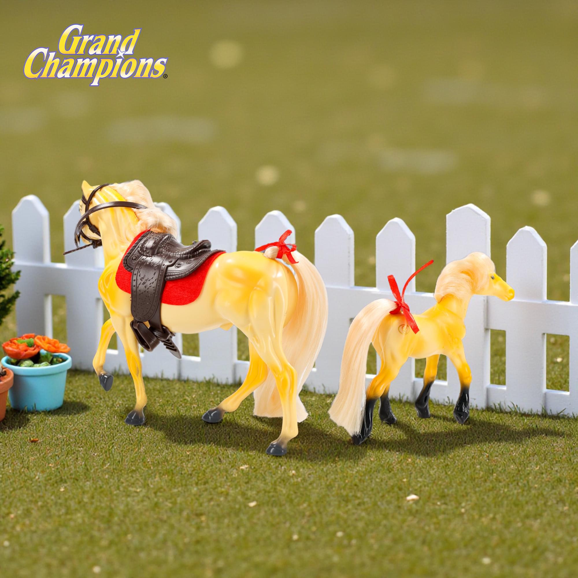 Grand Champions Premium Stallion Collection Set Of 2 | Palomino Morgan