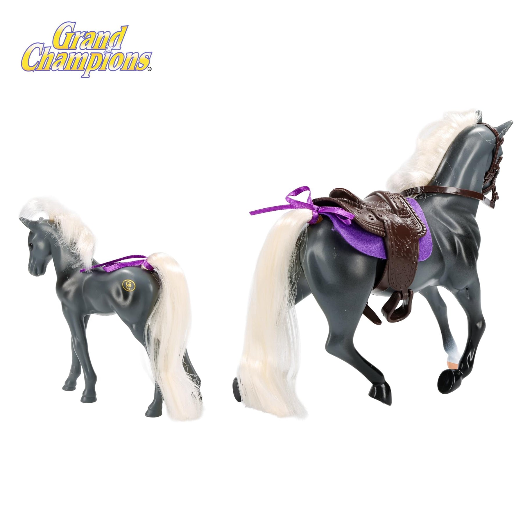 Grand Champions Premium Stallion Collection Set Of 2 | Grey Tennessee Walker
