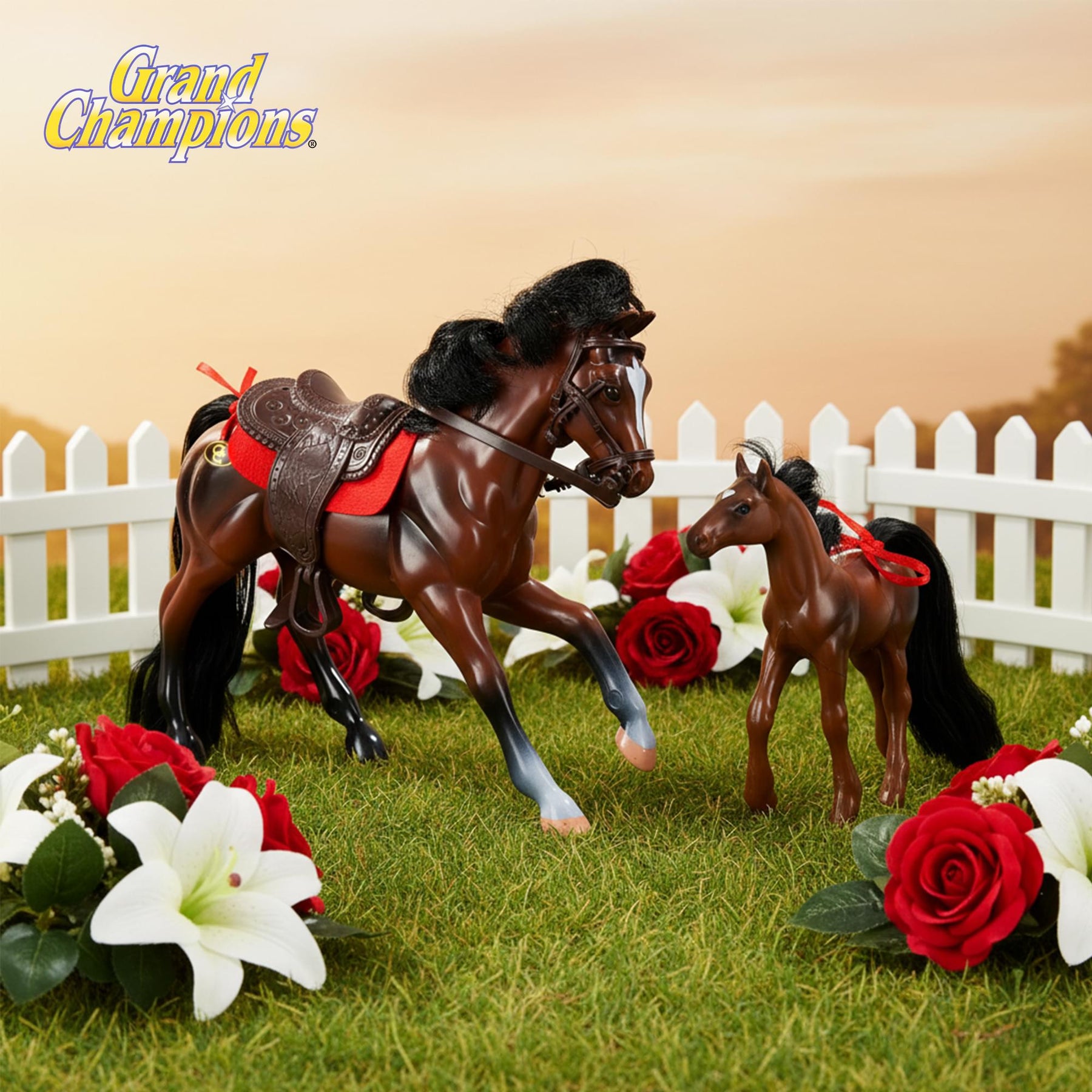 Grand Champions Premium Edition Stallion Collection Dark Bay Thoroughbred Set