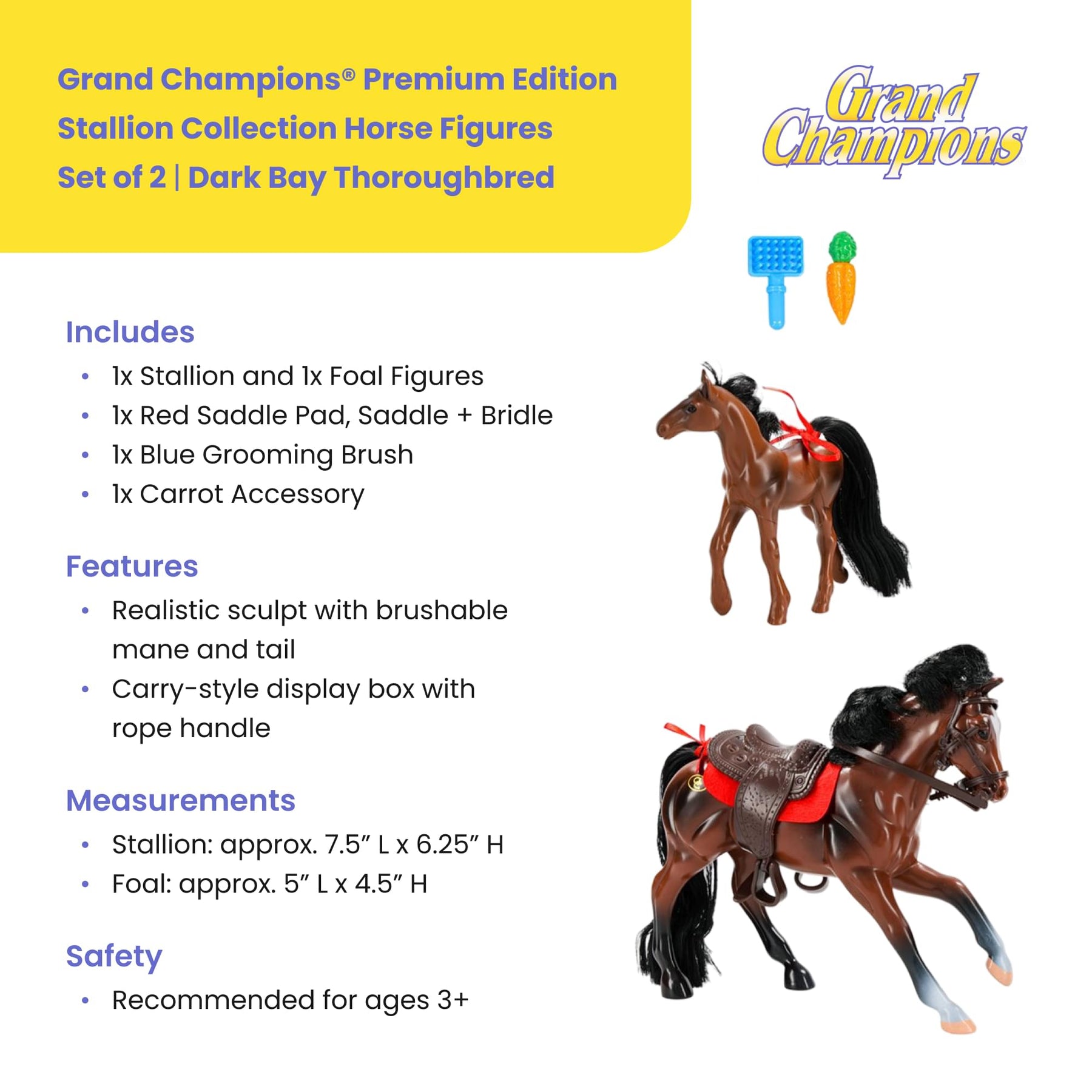 Grand Champions Premium Edition Stallion Collection Dark Bay Thoroughbred Set