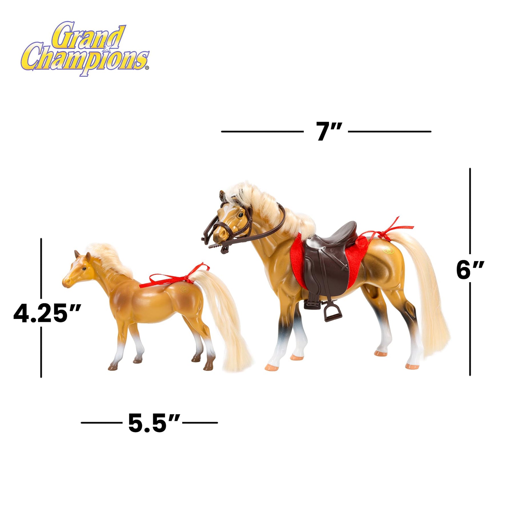 Grand Champions Premium Stallion Collection Set Of 2 | Palomino Quarter Horse