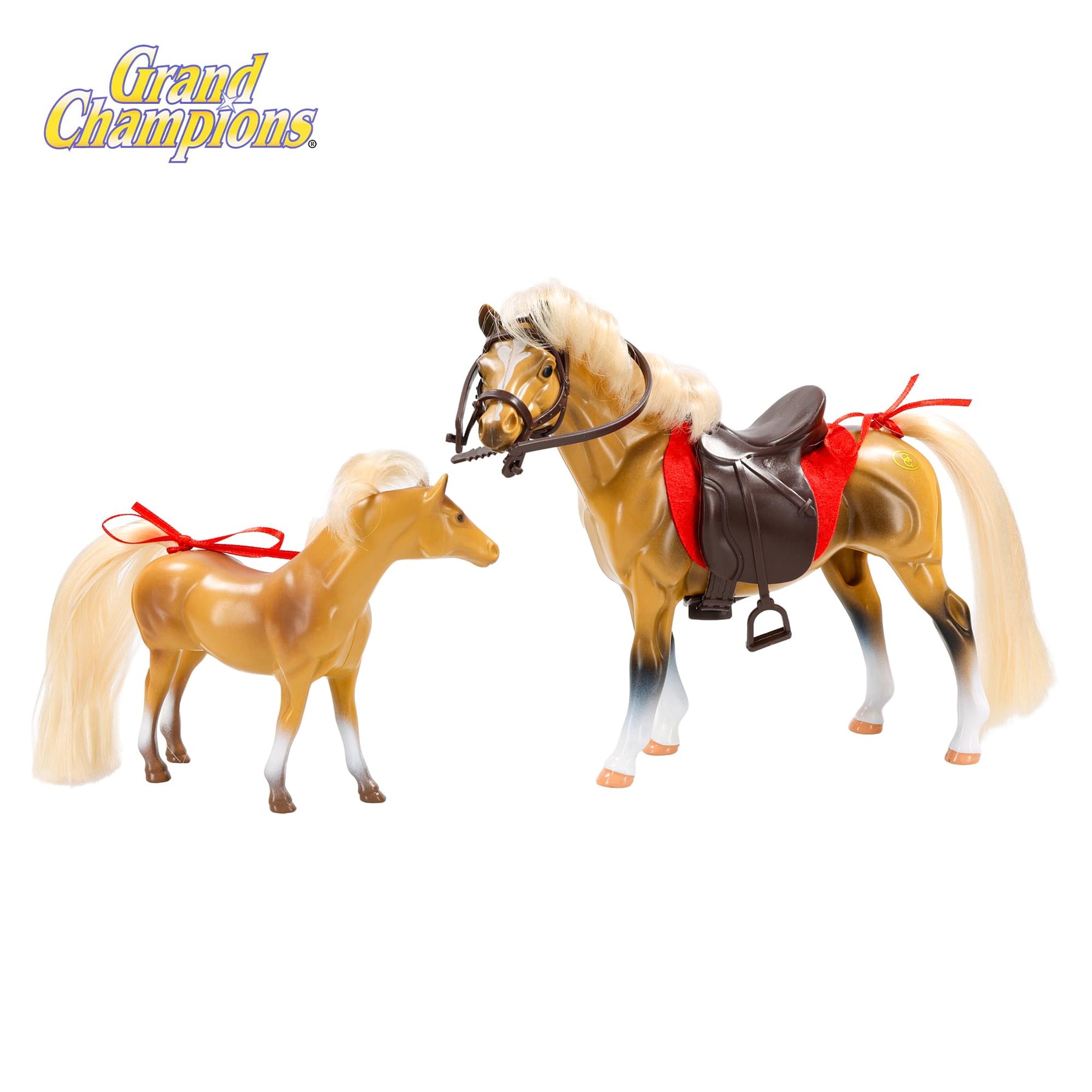 Grand Champions Premium Stallion Collection Set Of 2 | Palomino Quarter Horse