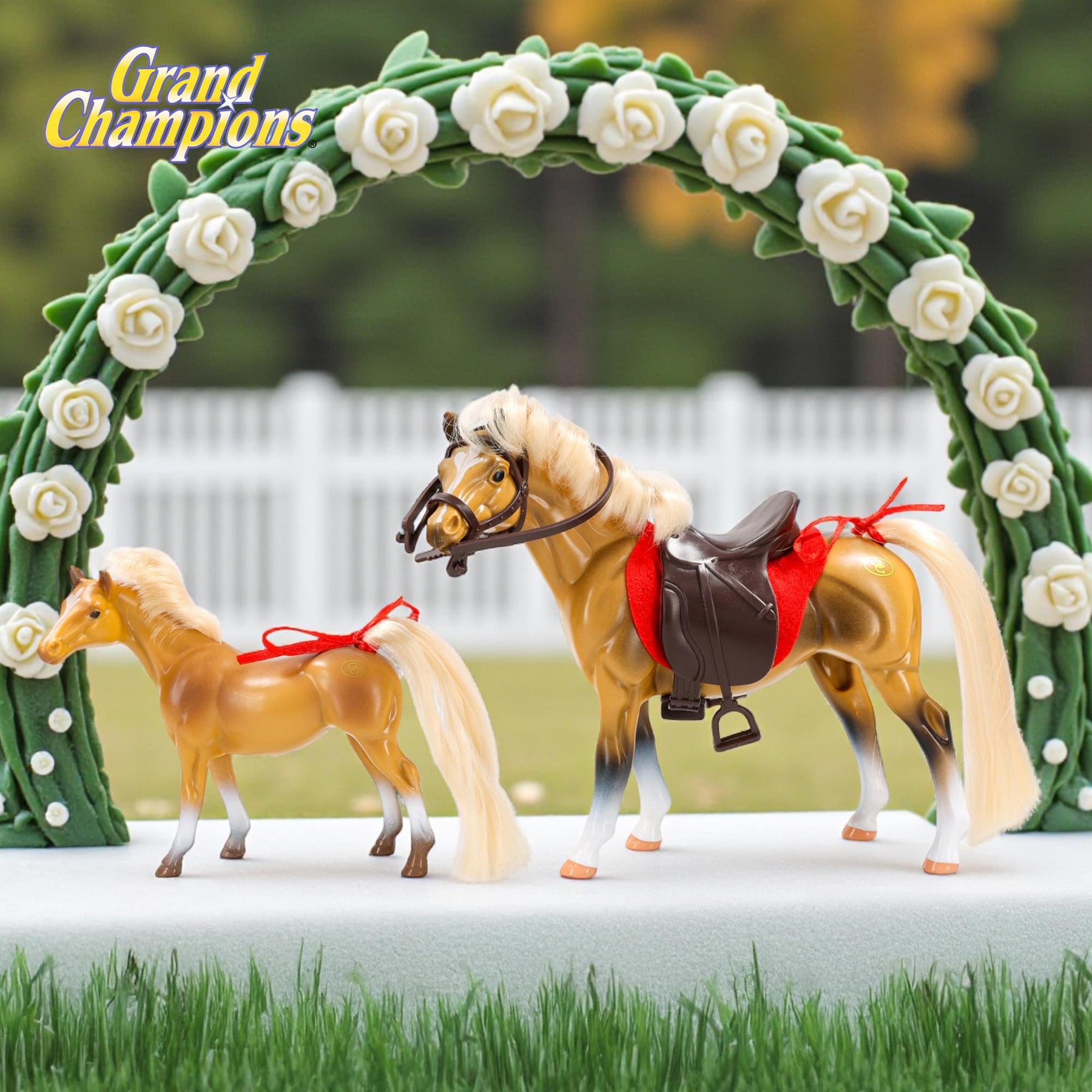 Grand Champions Premium Stallion Collection Set Of 2 | Palomino Quarter Horse