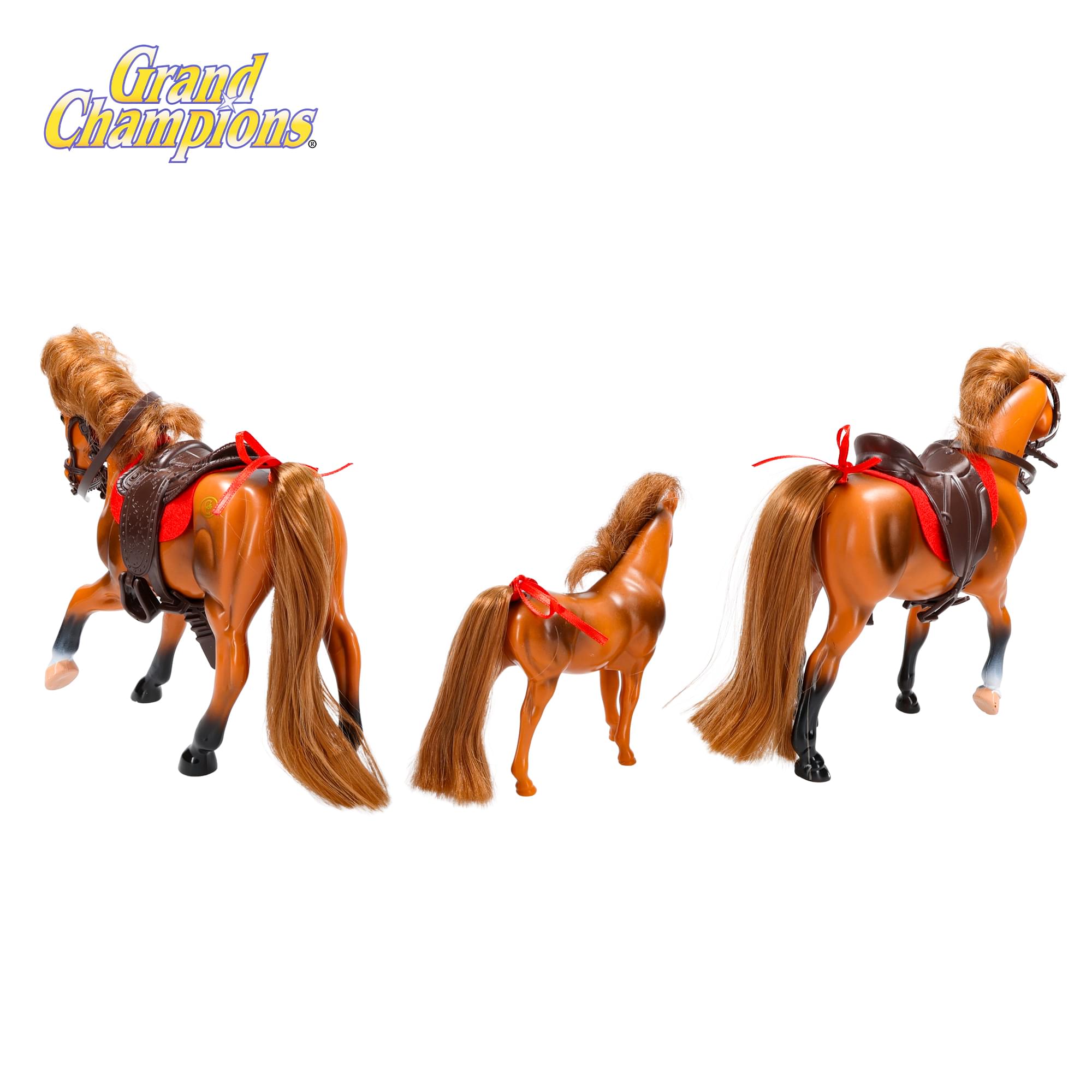 Grand Champions Saddlebred Family Horse Figure Set Of 3 | Chestnut Saddlebred