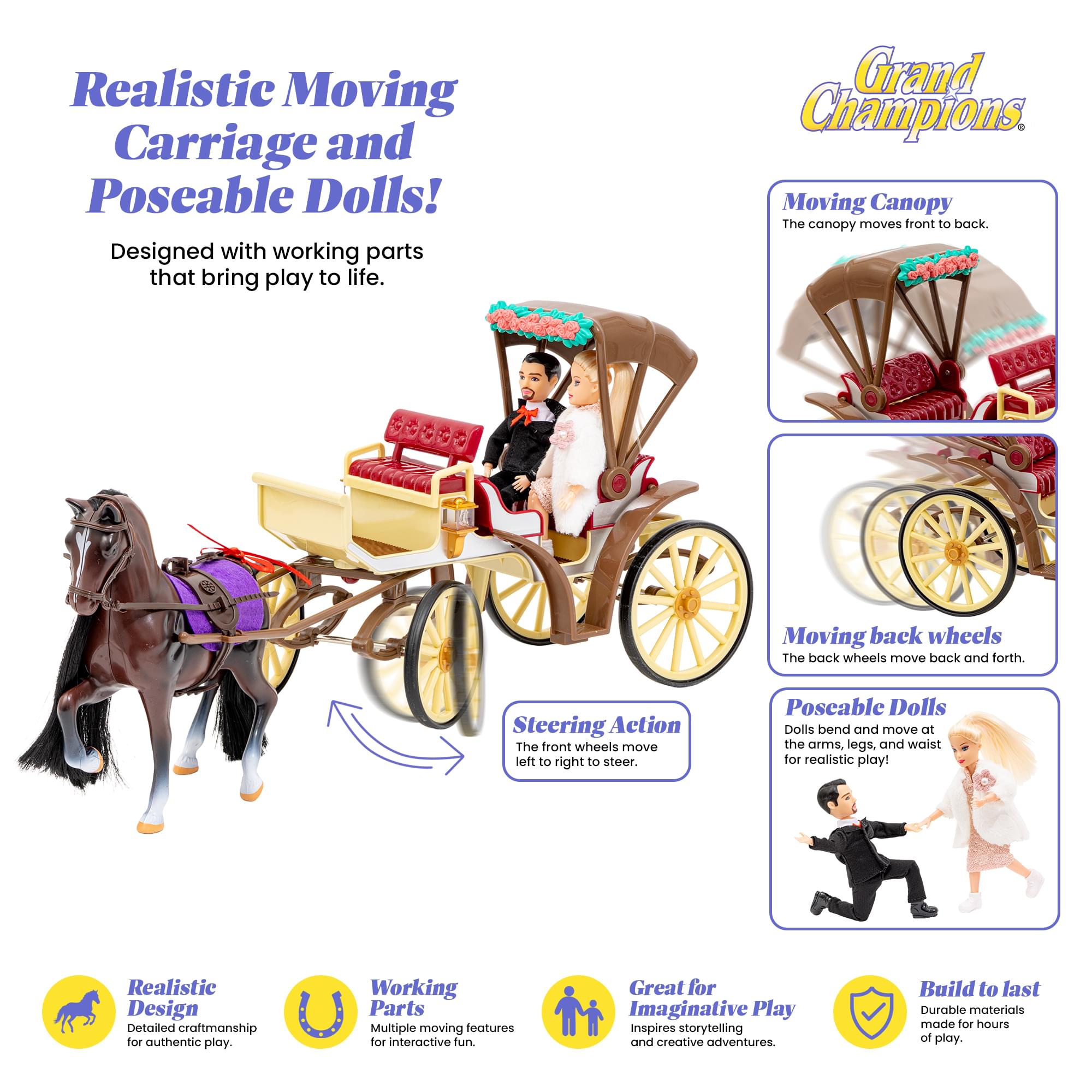 Grand Champions Winter Wonderland Dolls and Horse Playset