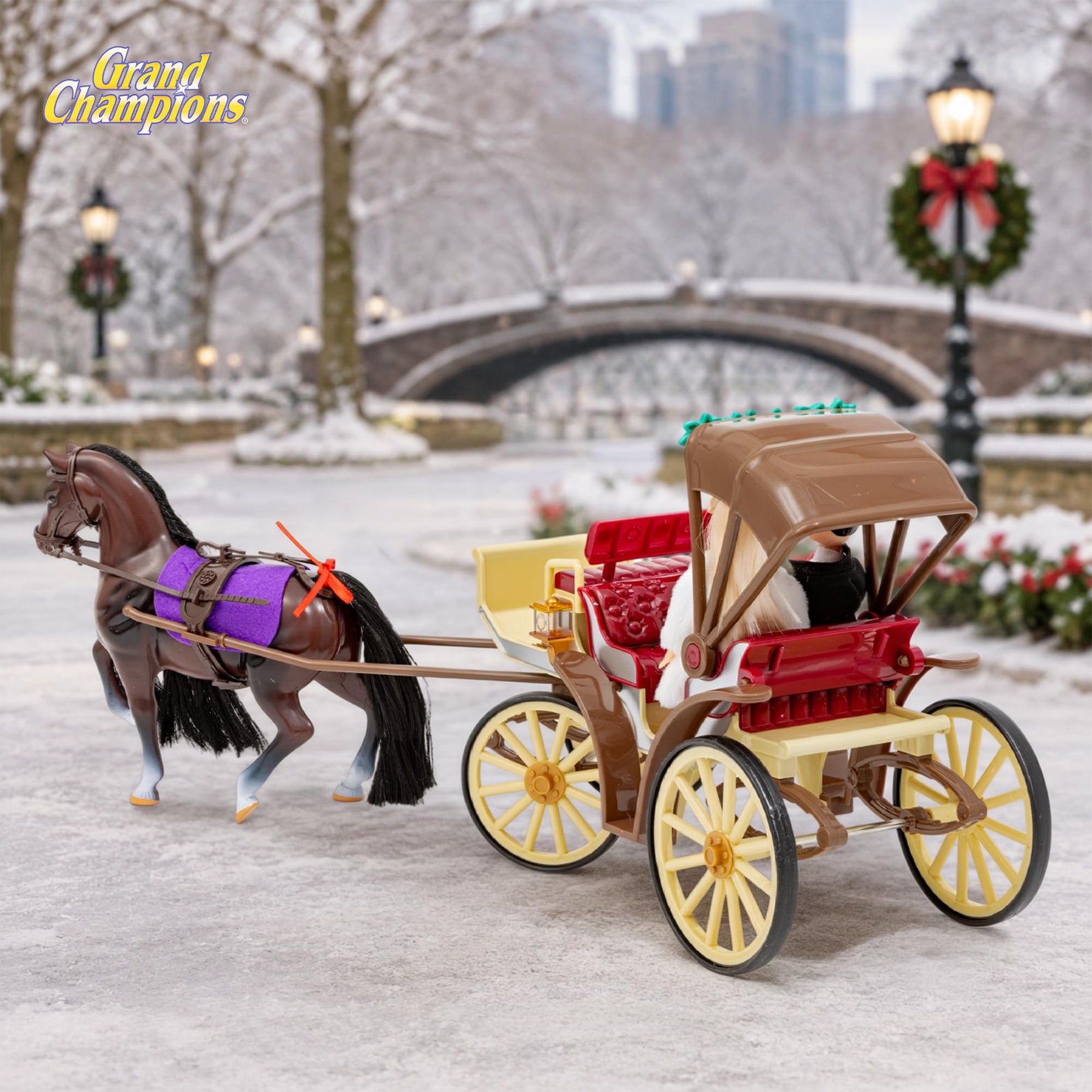 Grand Champions Winter Wonderland Dolls and Horse Playset
