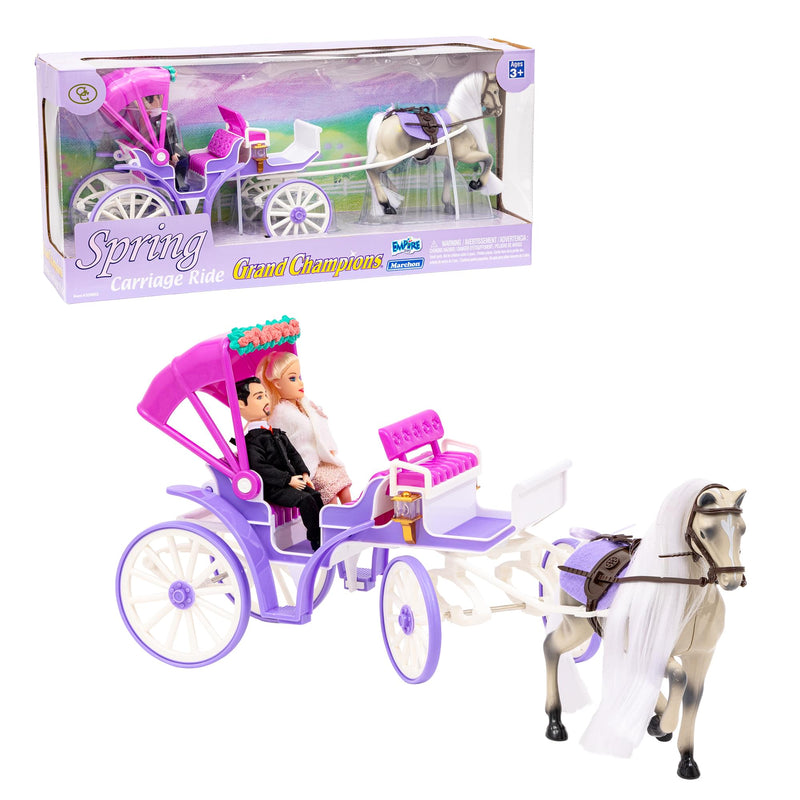Grand Champions Spring Carriage Ride Dolls and Horse Playset