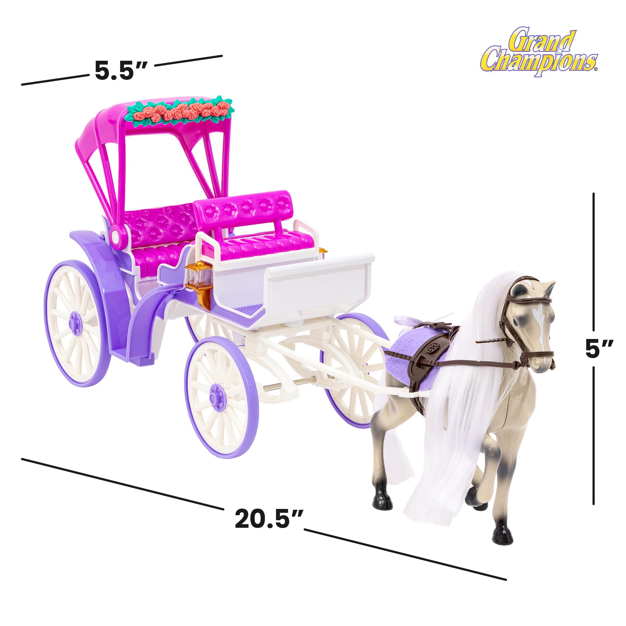 Grand Champions Spring Carriage Ride Dolls and Horse Playset