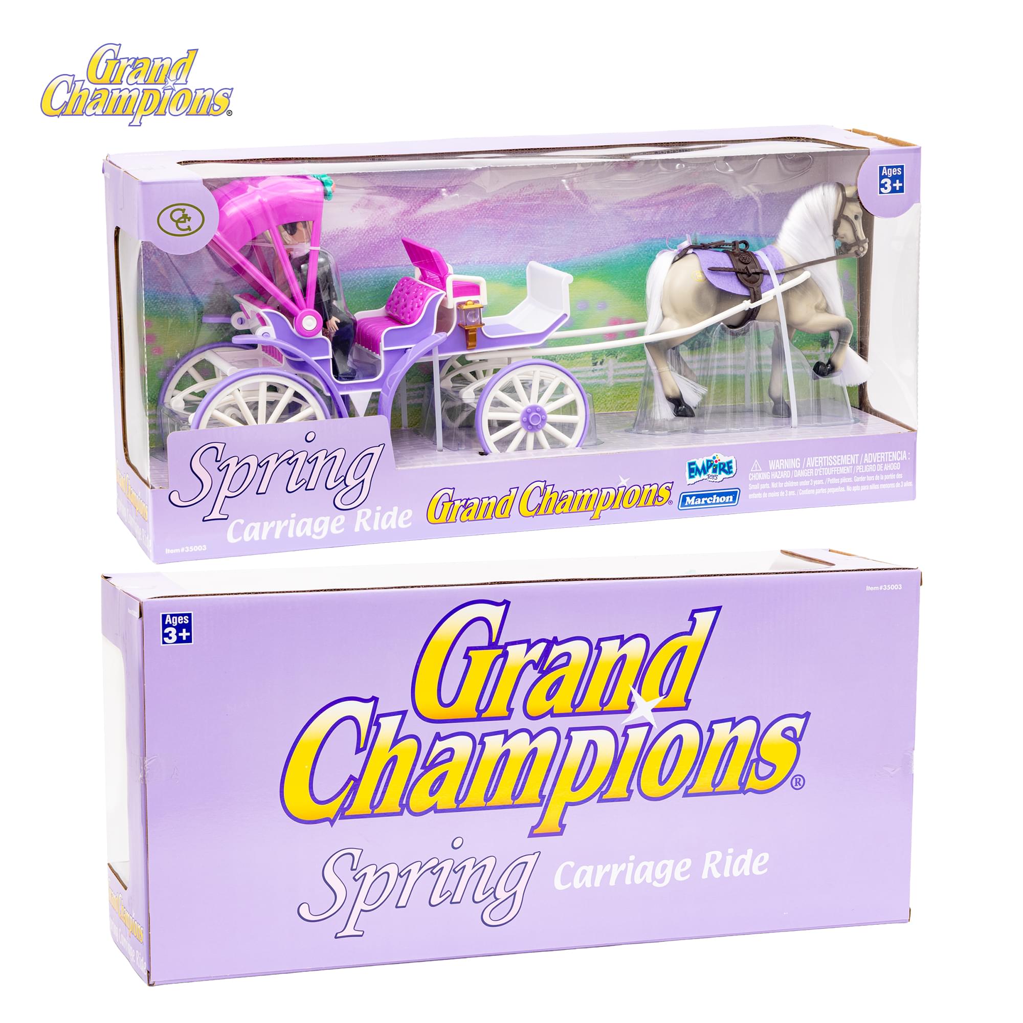 Grand Champions Spring Carriage Ride Dolls and Horse Playset