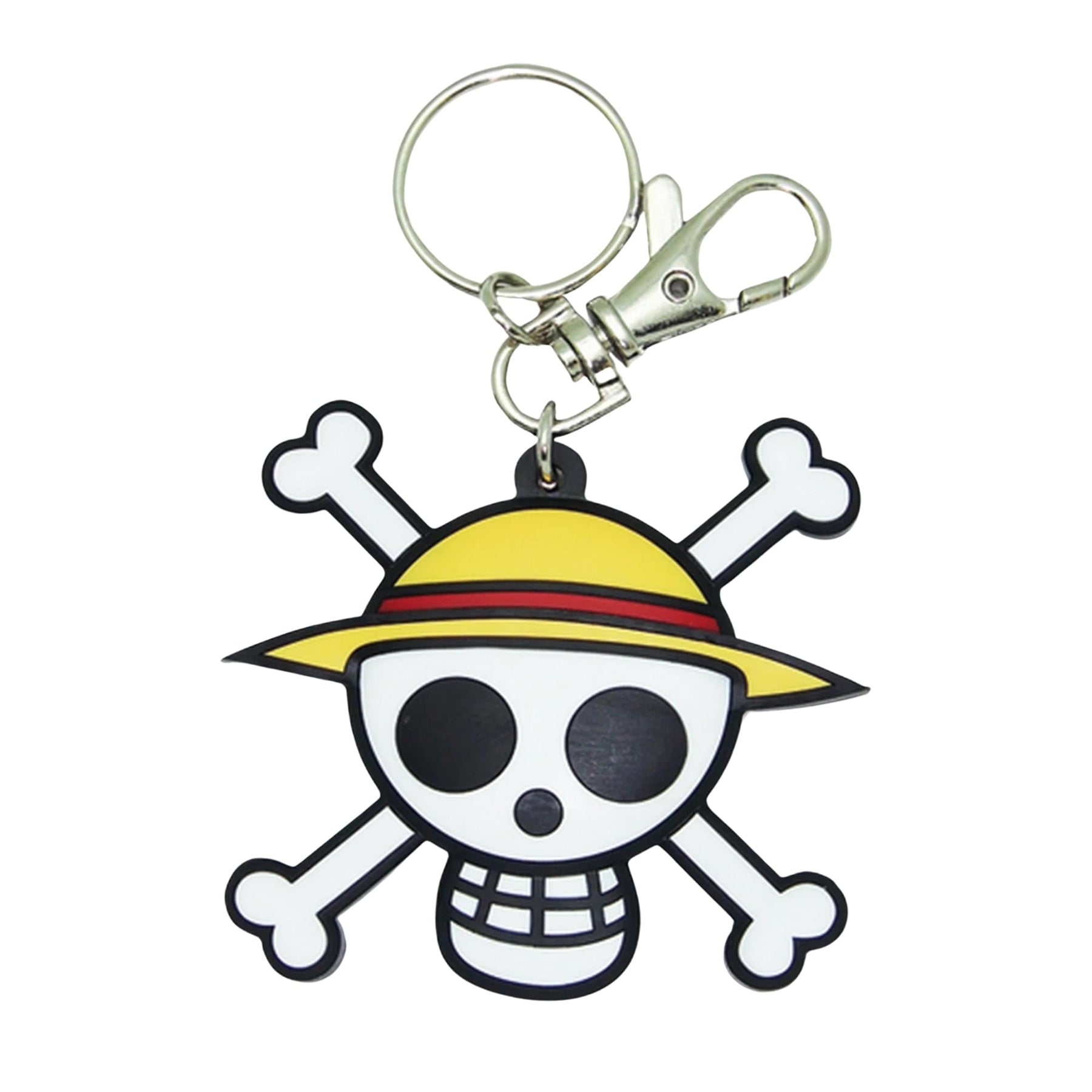 One Piece Straw Hat Pirates Skull PVC Keychain