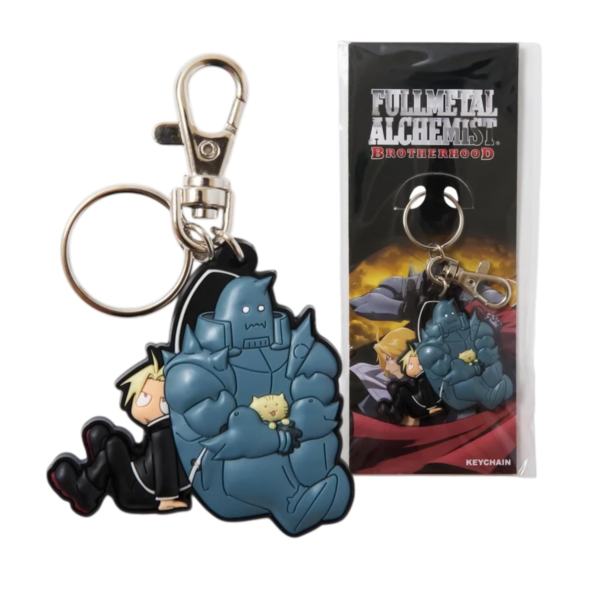 Fullmetal Alchemist: Brotherhood Ed, Al, and Kitty PVC Keychain