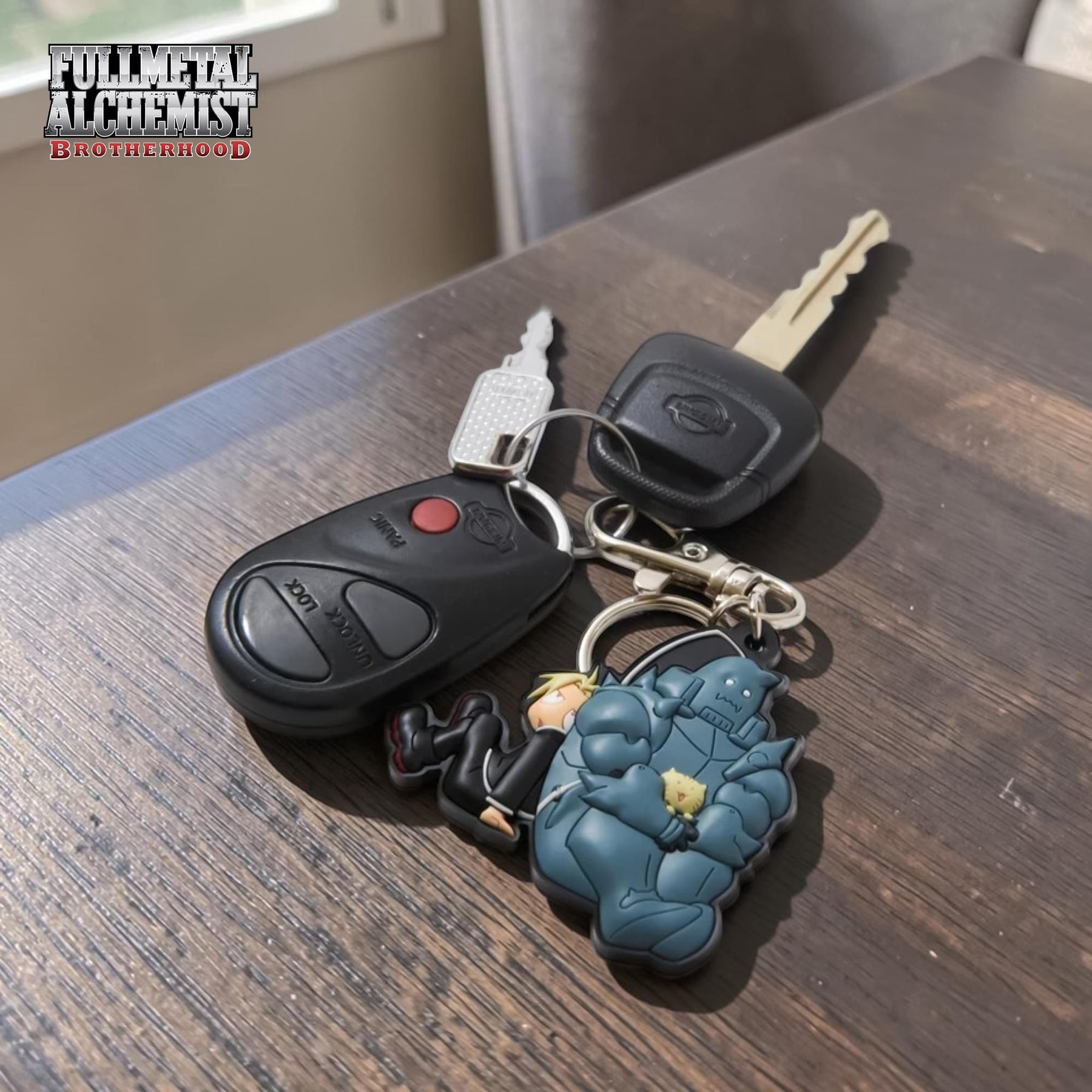 Fullmetal Alchemist: Brotherhood Ed, Al, and Kitty PVC Keychain