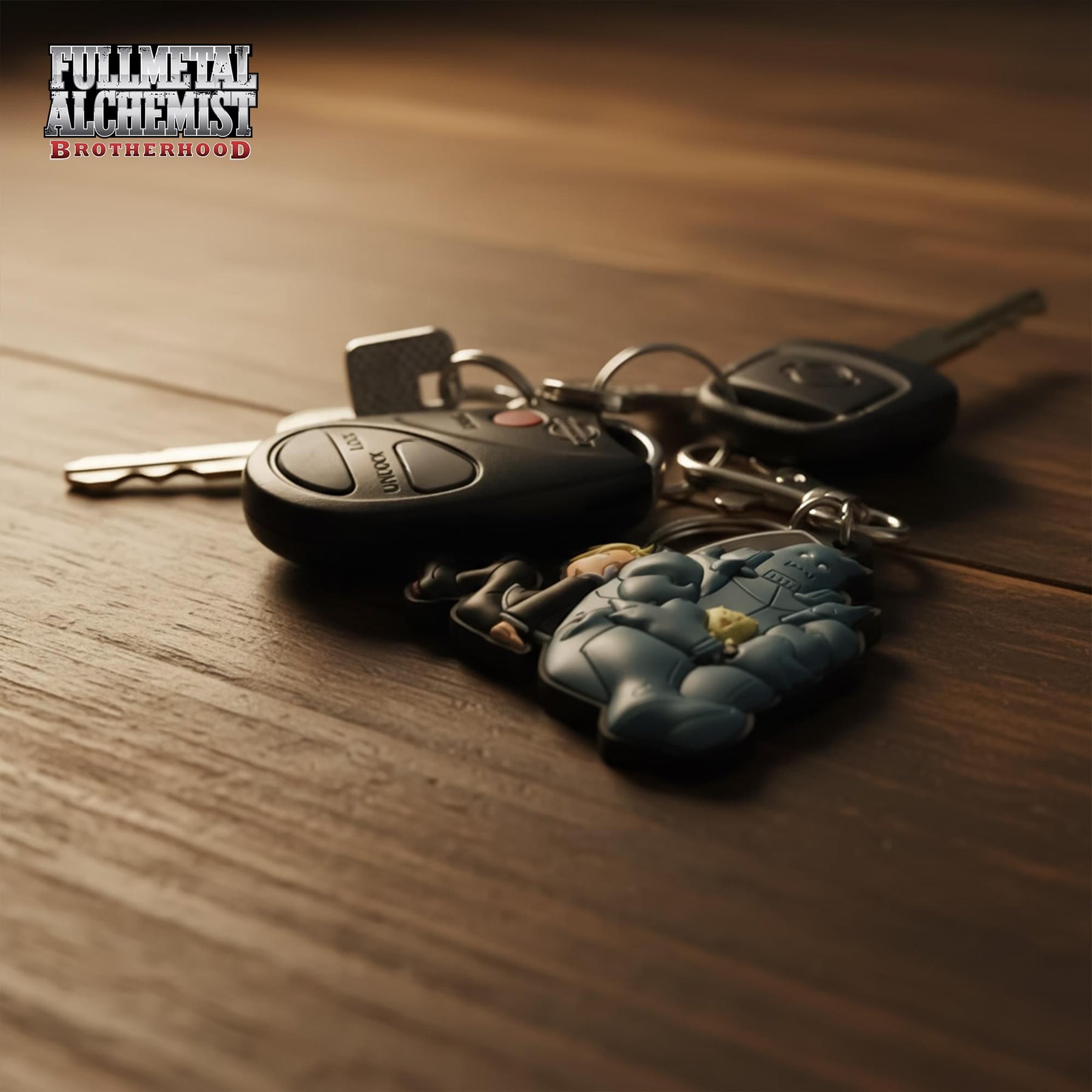 Fullmetal Alchemist: Brotherhood Ed, Al, and Kitty PVC Keychain
