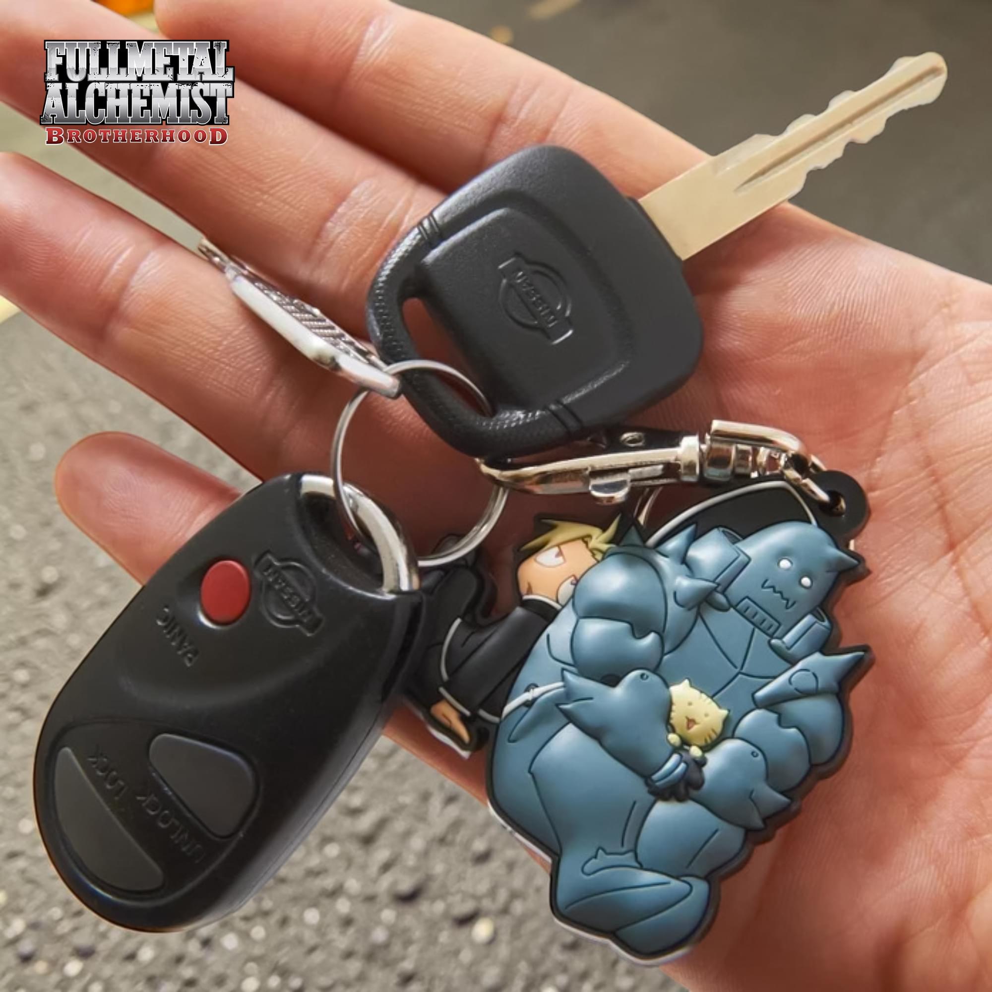 Fullmetal Alchemist: Brotherhood Ed, Al, and Kitty PVC Keychain