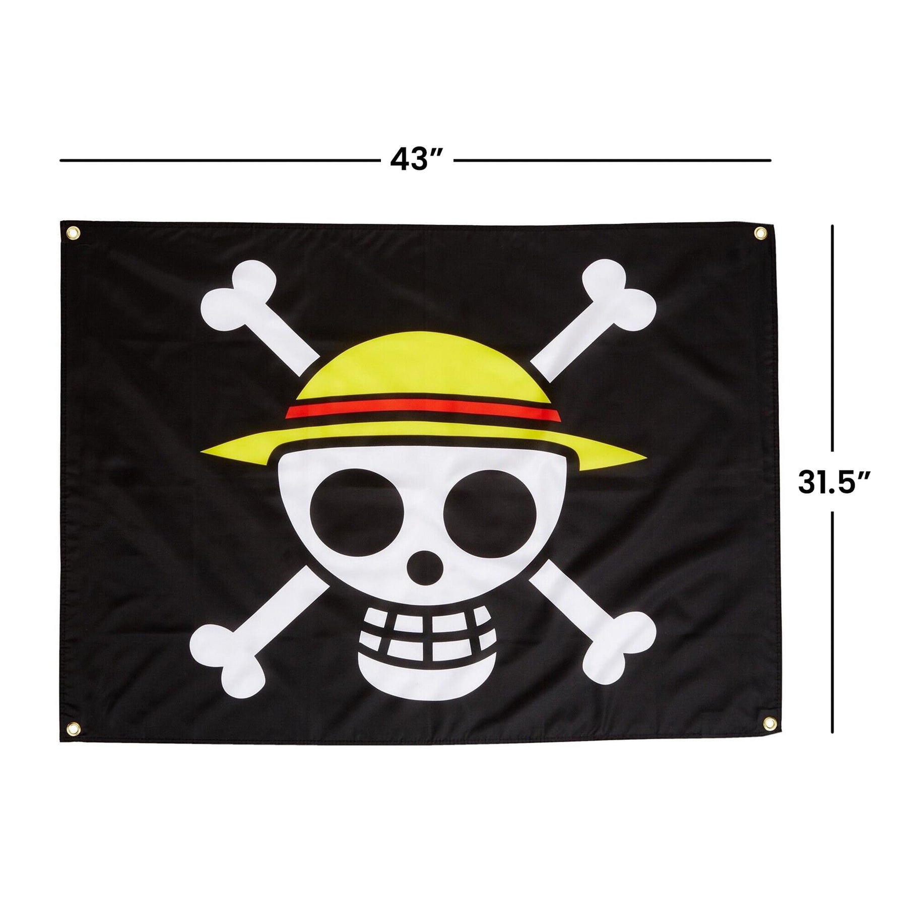 One Piece Luffy's Straw Hat Pirates Skull Flag