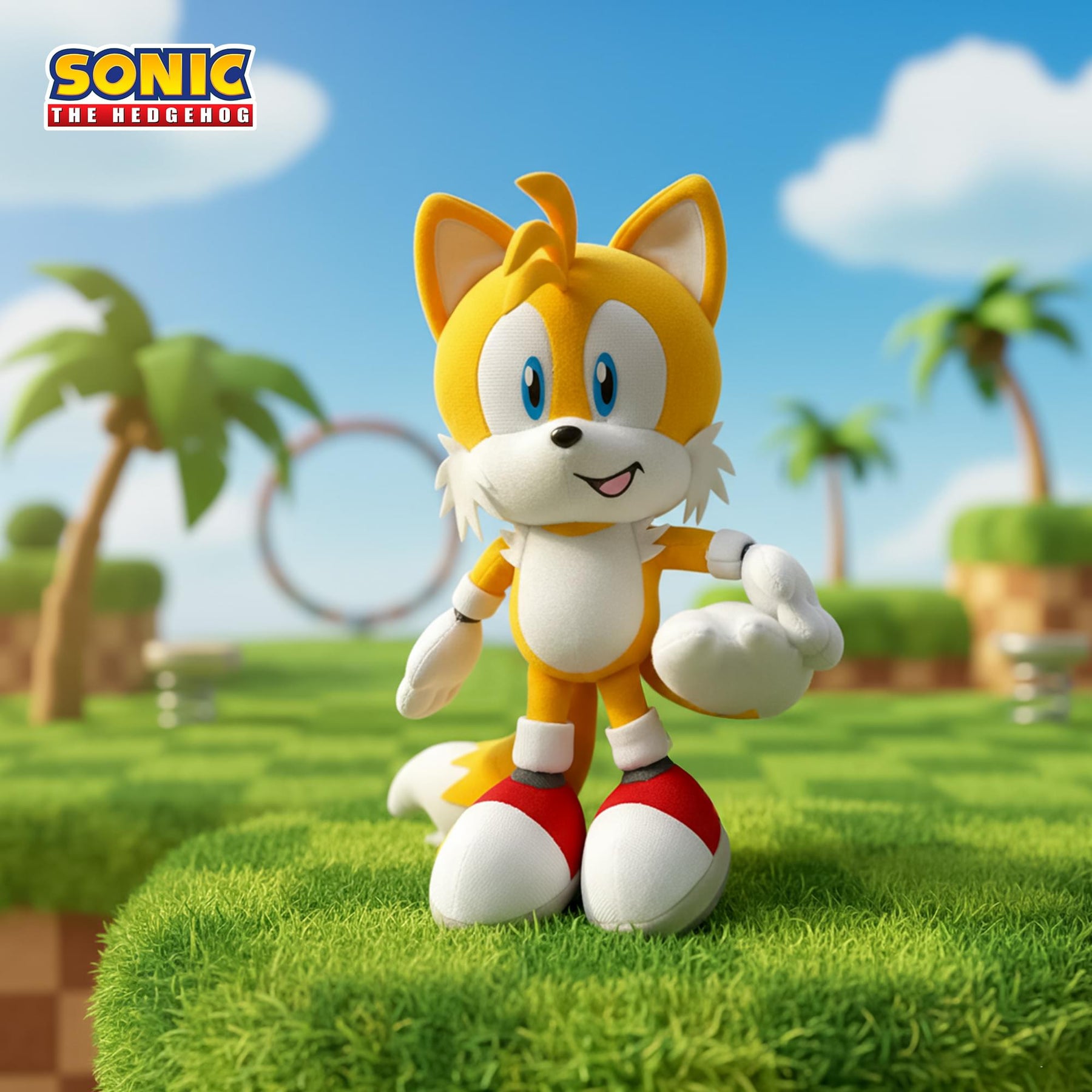 Sonic The Hedgehog 9 Inch Plush | Tails Holding Tail