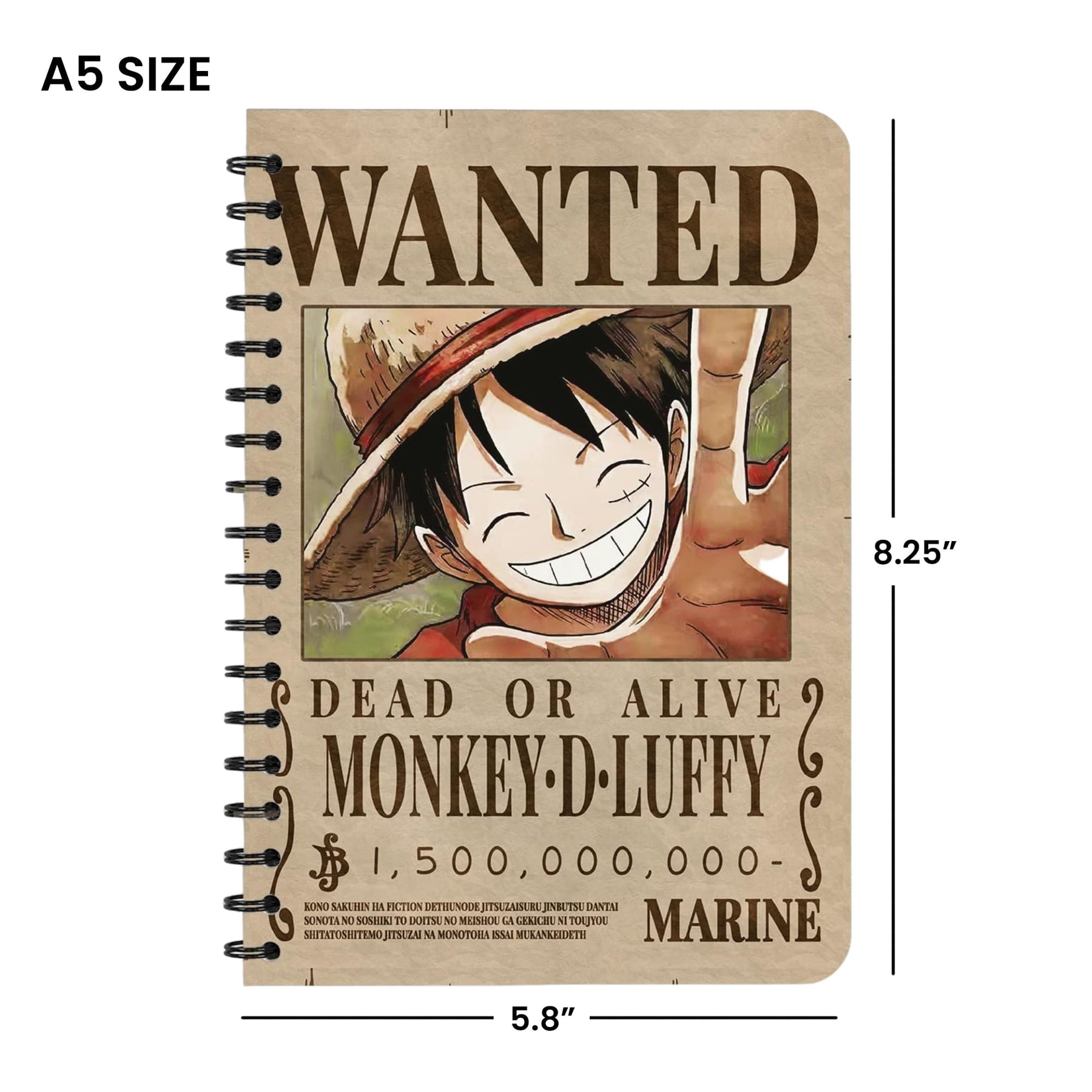 One Piece Luffy Wanted Sketchbook
