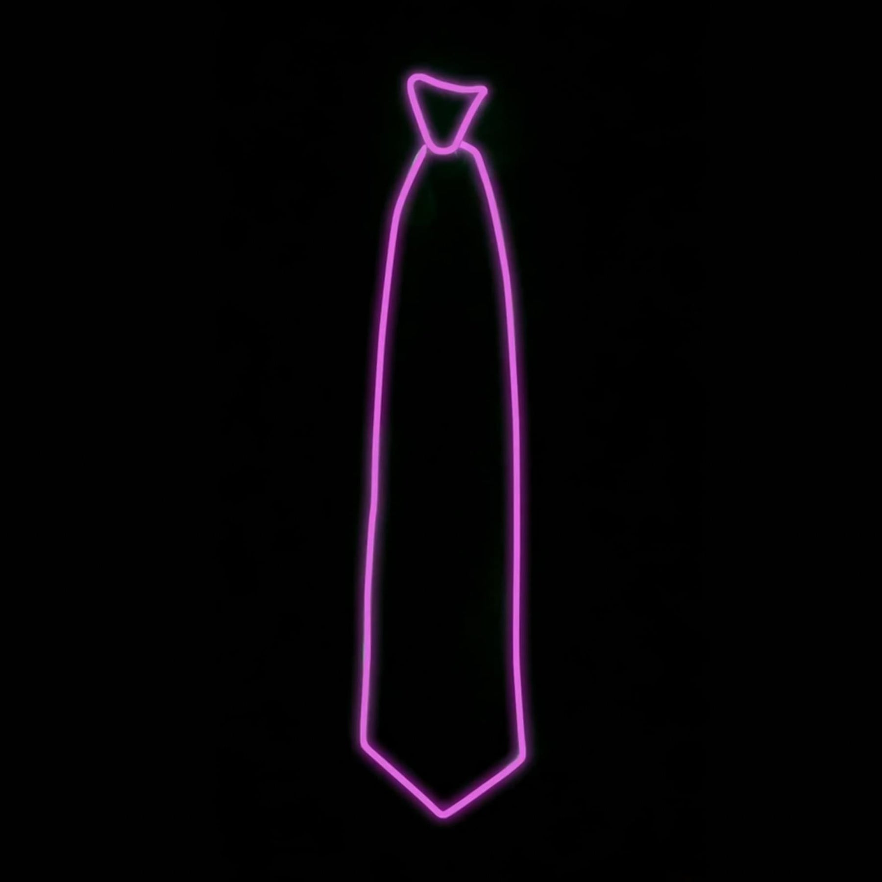 Glowman Glow Costume Neck Tie Pink