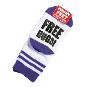 Funny Feet Toddler Socks: Free Hugs
