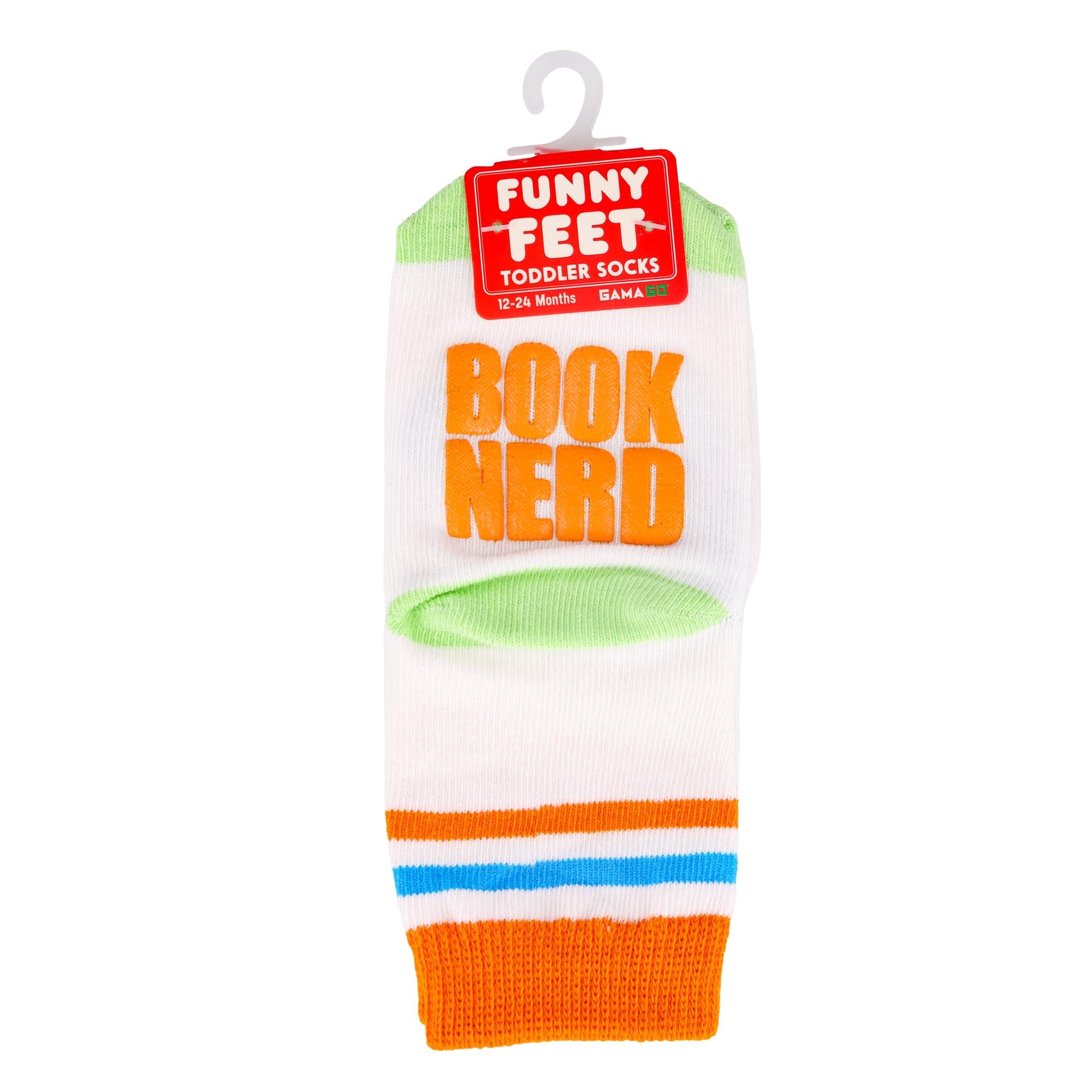 Funny Feet Toddler Socks: Book Nerd
