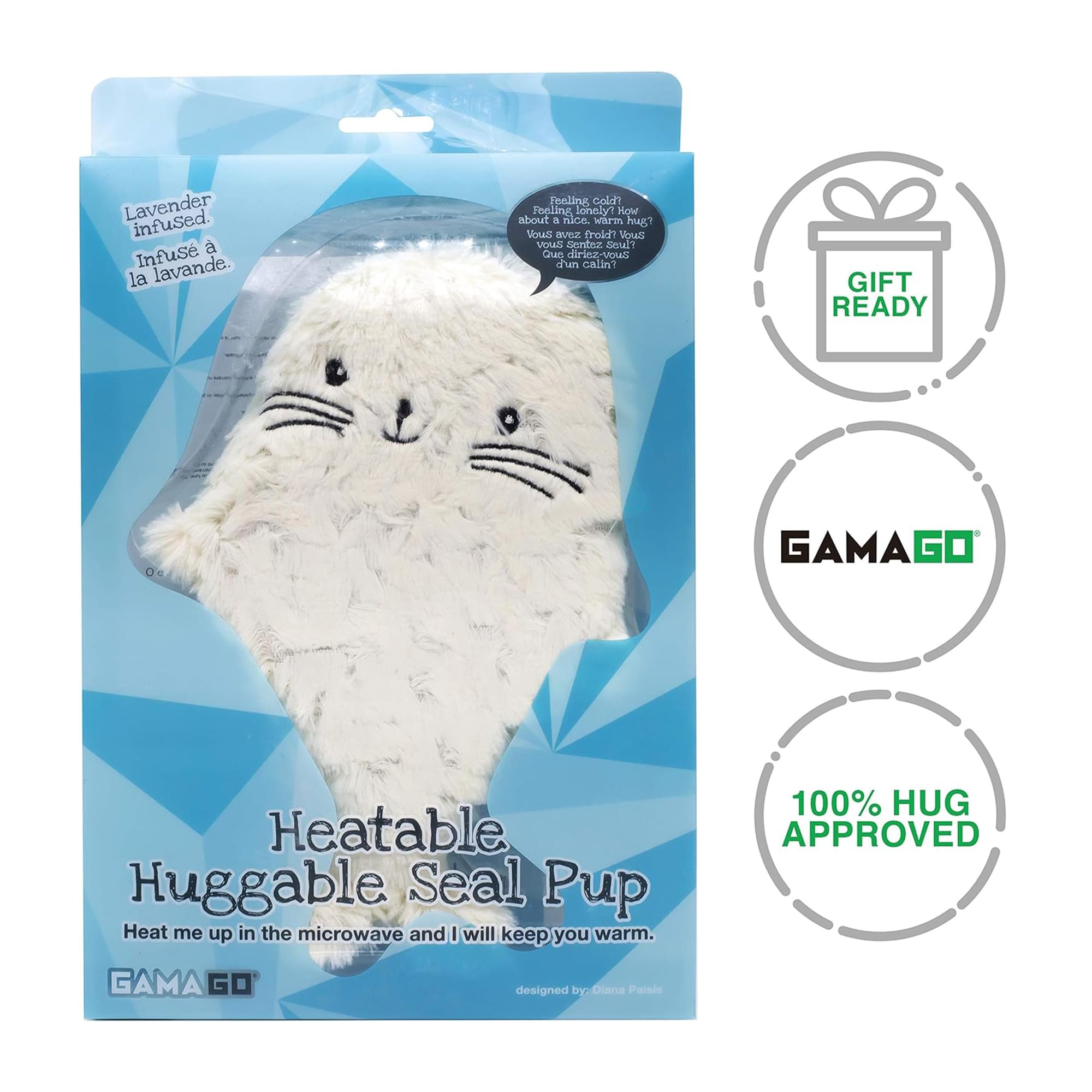 GAMAGO Seal Pup Heating Pad & Pillow Huggable