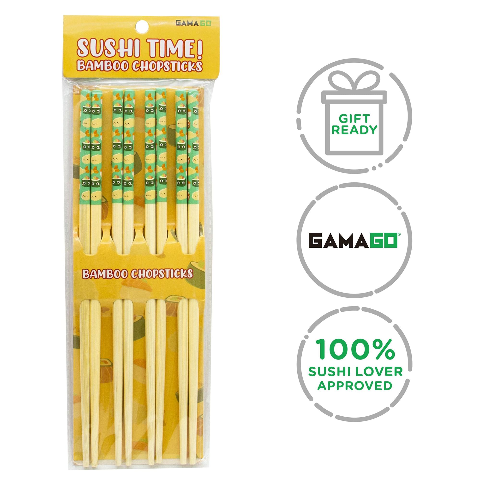 Sushi Time GAMAGO Cast Bamboo Chopsticks | Set of 4
