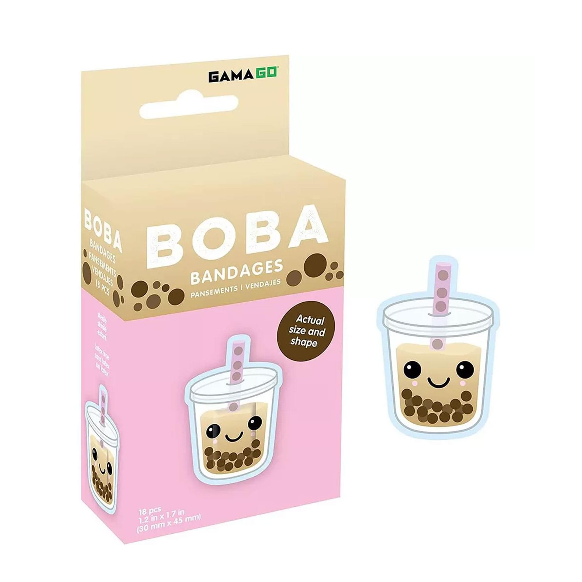 Boba Tea Bandages | Set of 18 Individually Wrapped Self Adhesive Bandages