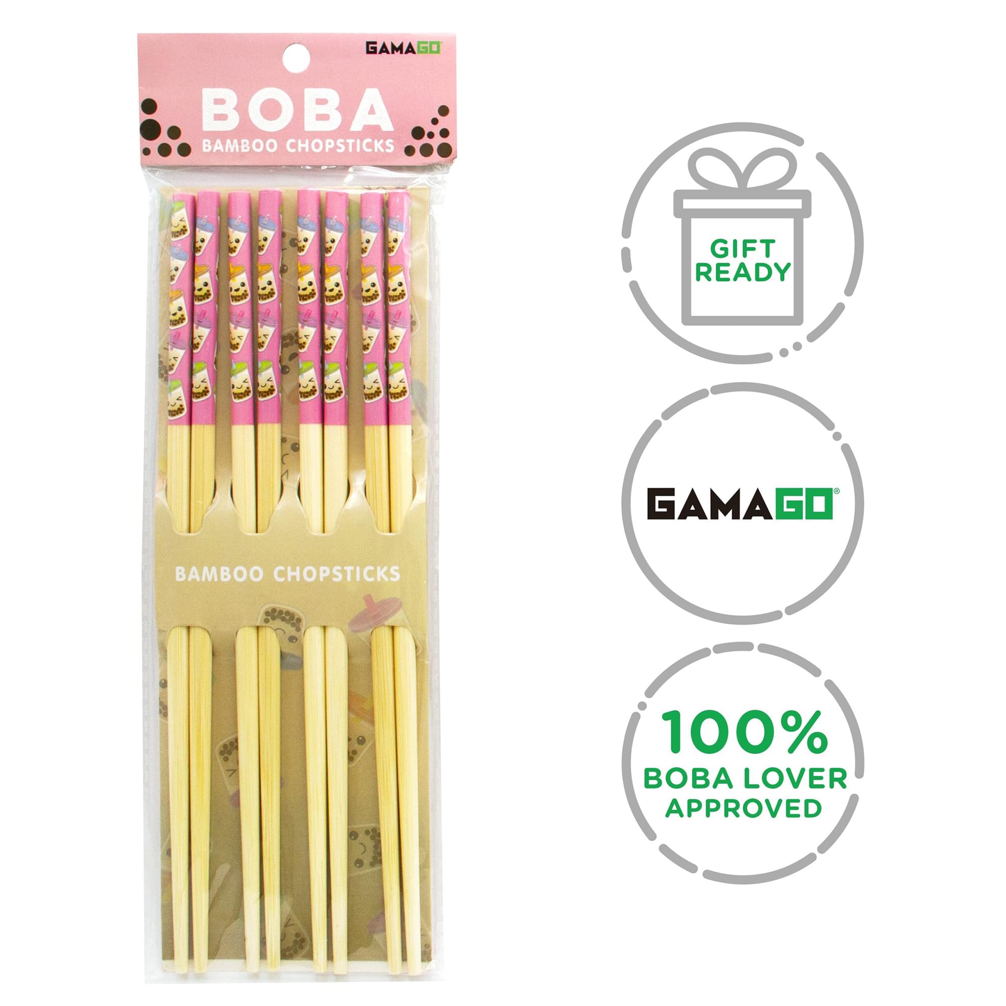 Boba GAMAGO Cast Bamboo Chopsticks | Set of 4