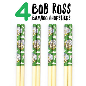 Bob Ross GAMAGO Cast Bamboo Chopsticks | Set of 4