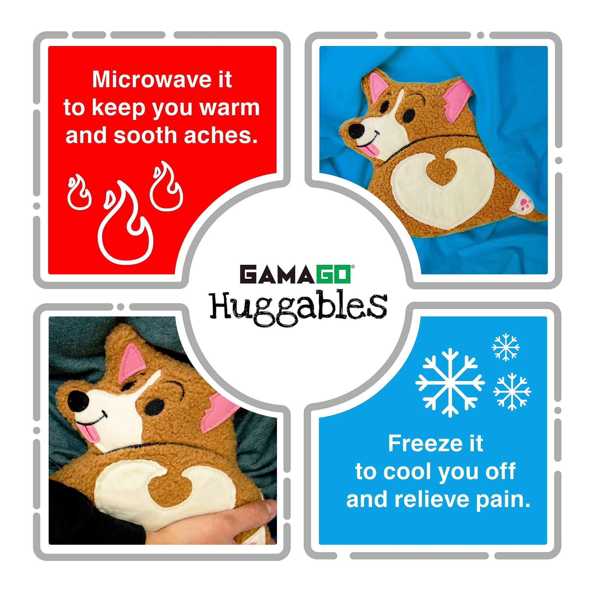 GAMAGO Corgi Butt Heating Pad & Pillow Huggable