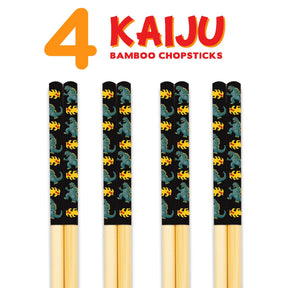 Godzila GAMAGO Cast Bamboo Chopsticks | Set of 4