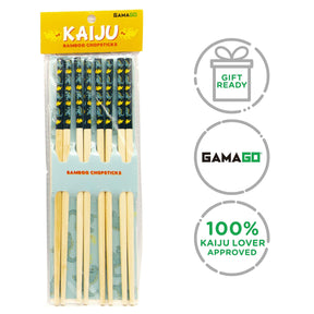 Godzila GAMAGO Cast Bamboo Chopsticks | Set of 4